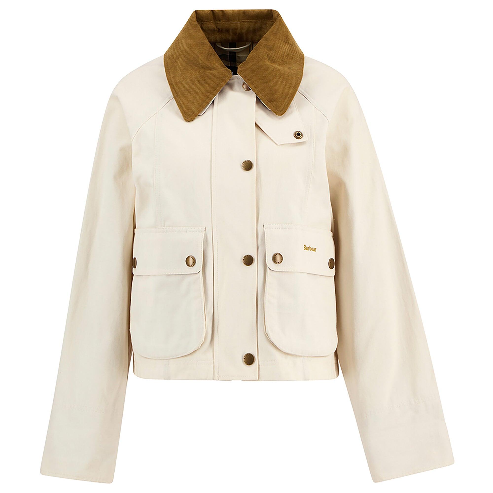 Barbour Women's Cropped Beadnell Casual Jacket - Light Pearl/Dress