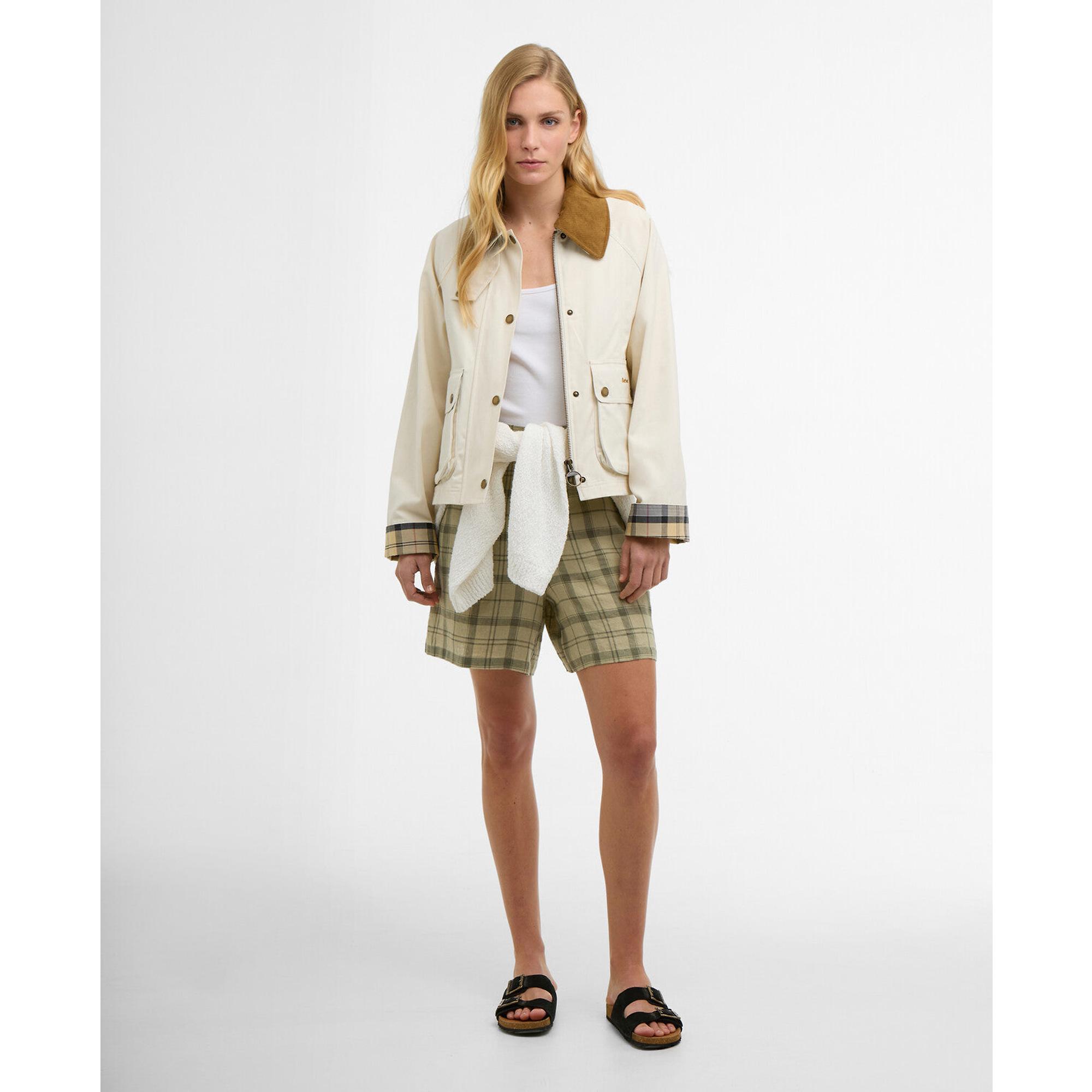 Barbour Women's Cropped Beadnell Casual Jacket - Light Pearl/Dress