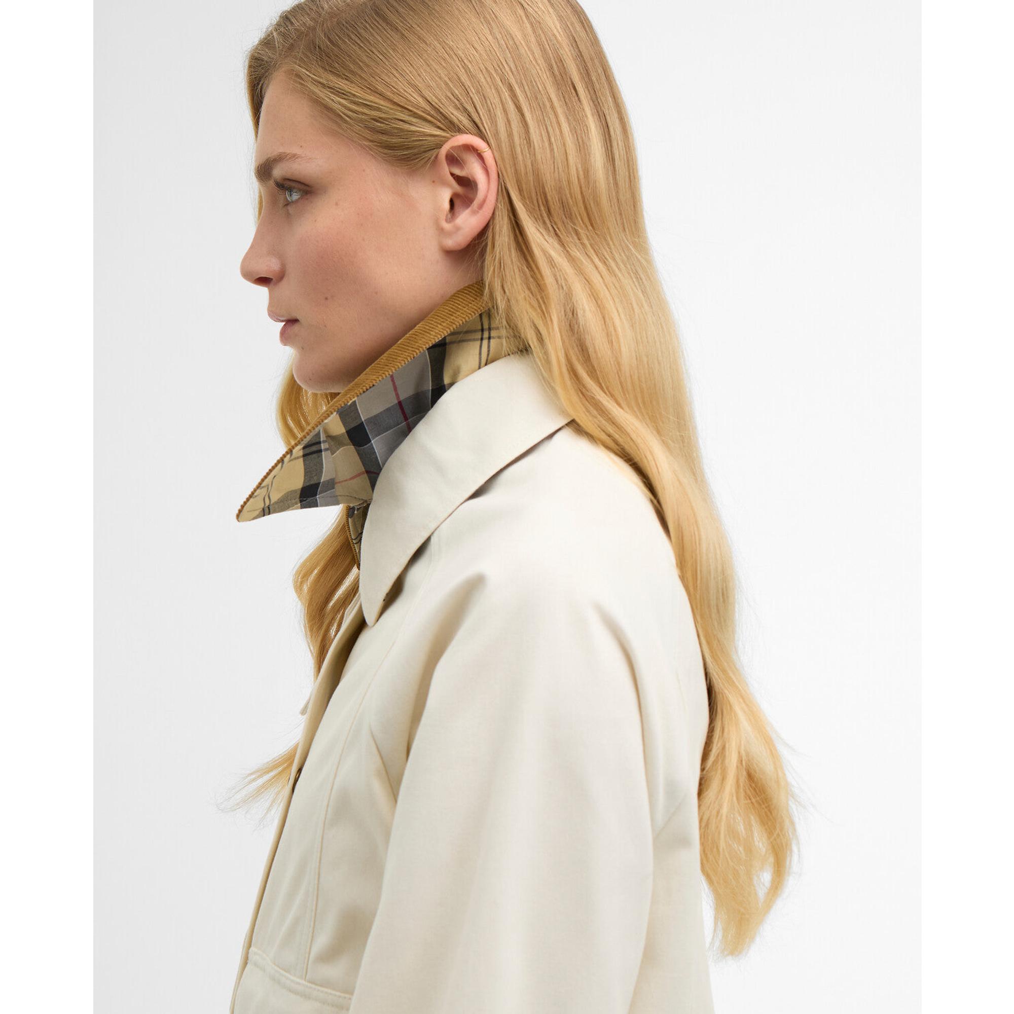 Barbour Women's Cropped Beadnell Casual Jacket - Light Pearl/Dress