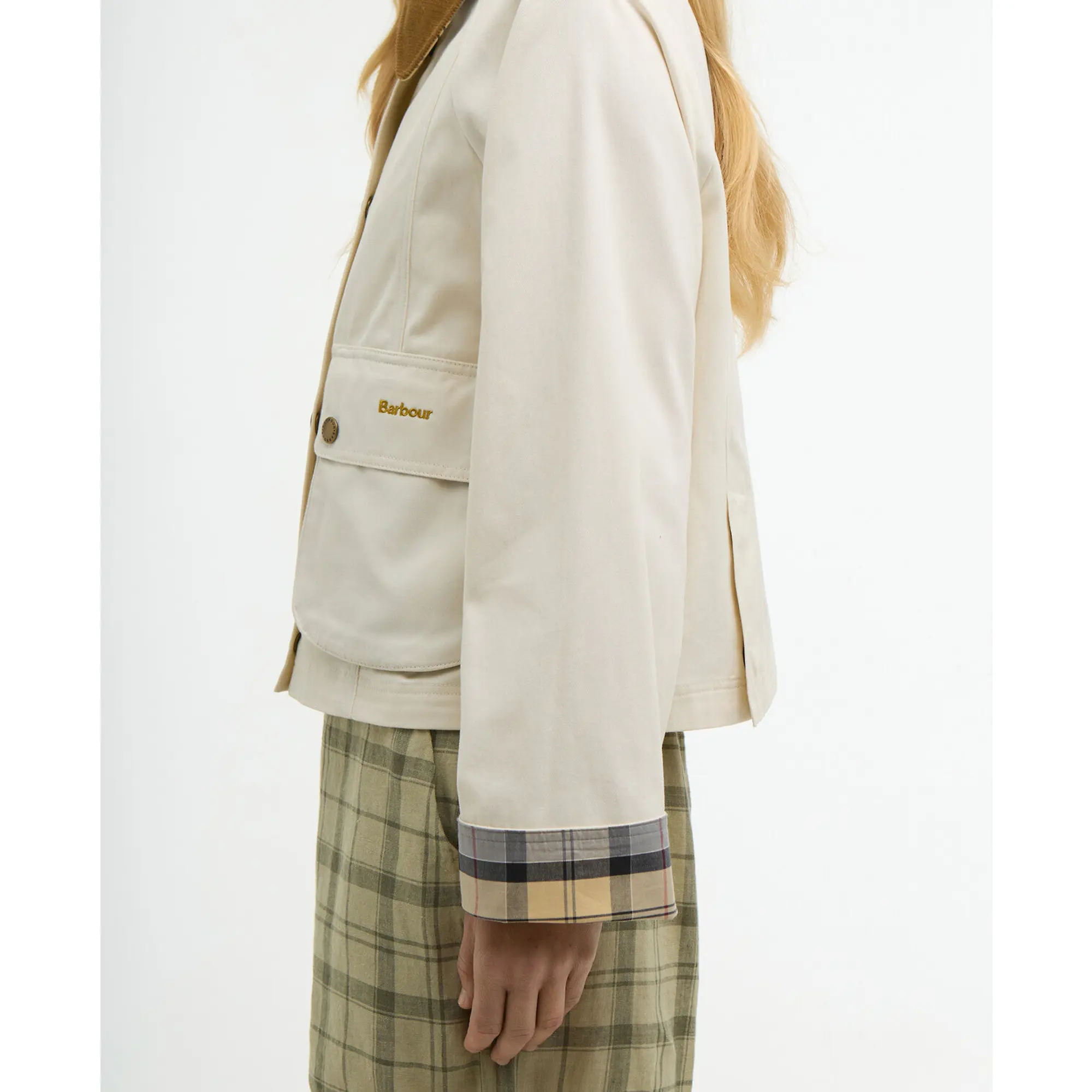 Product image 7 of 8 of Barbour Women's Cropped Beadnell Casual Jacket - Light Pearl/Dress/Beige