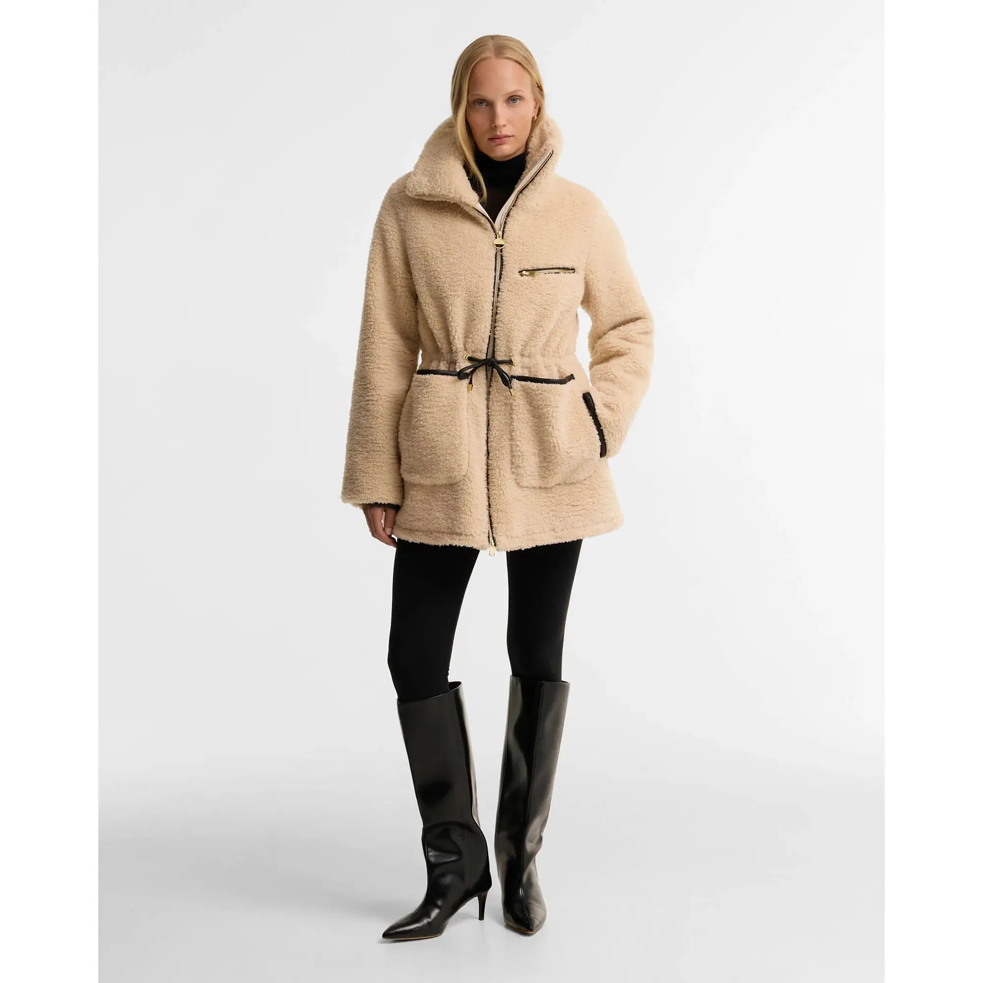 Product image 3 of 7 of Barbour International Women's Kemora Fleece Jacket - Jasmine / Black