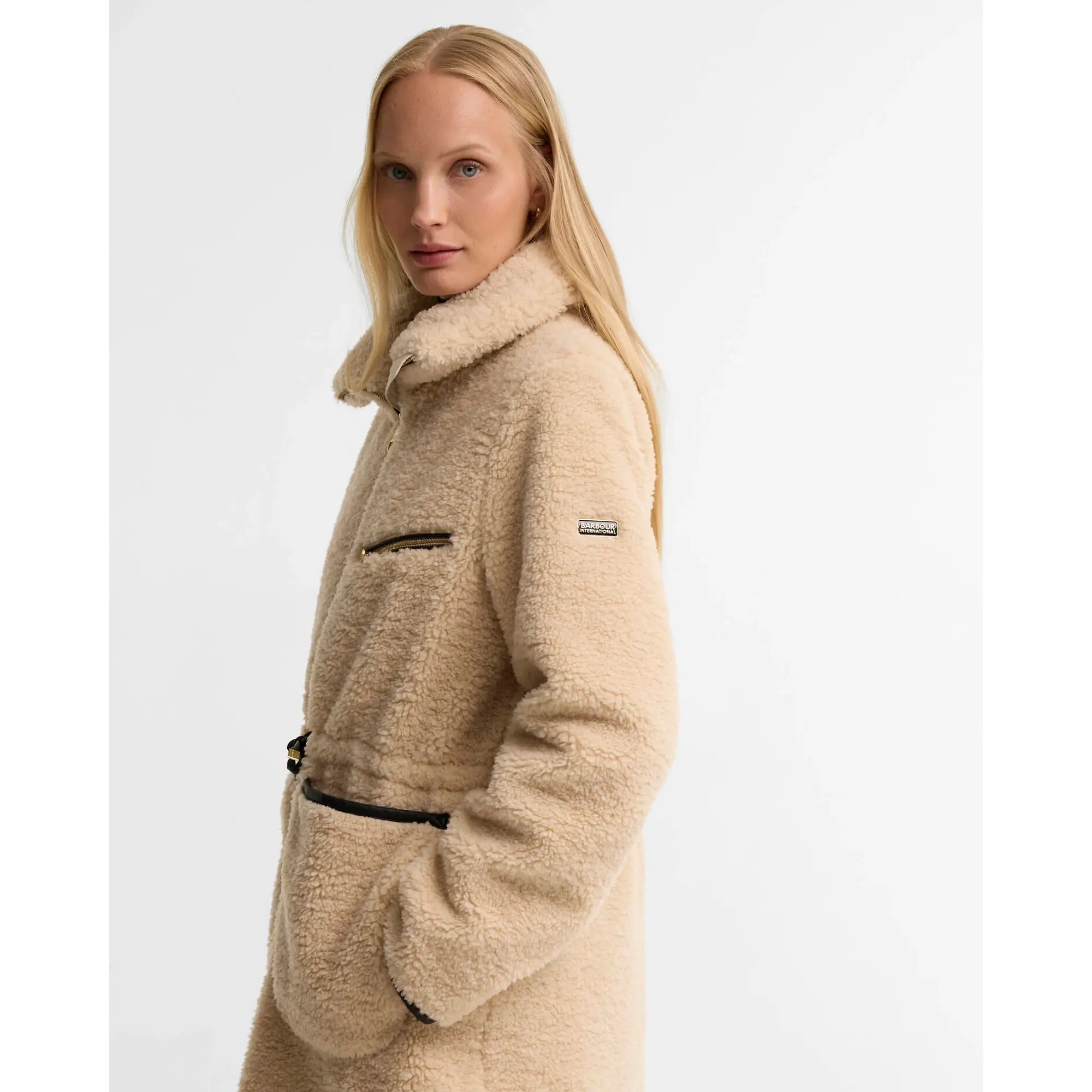Product image 6 of 7 of Barbour International Women's Kemora Fleece Jacket - Jasmine / Black