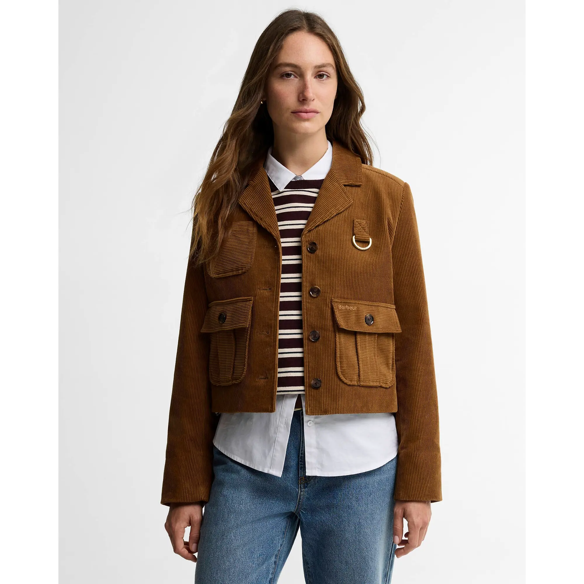 Product image 2 of 5 of Barbour Women's Emmy Cord Jacket - Tan / Shadow Classic