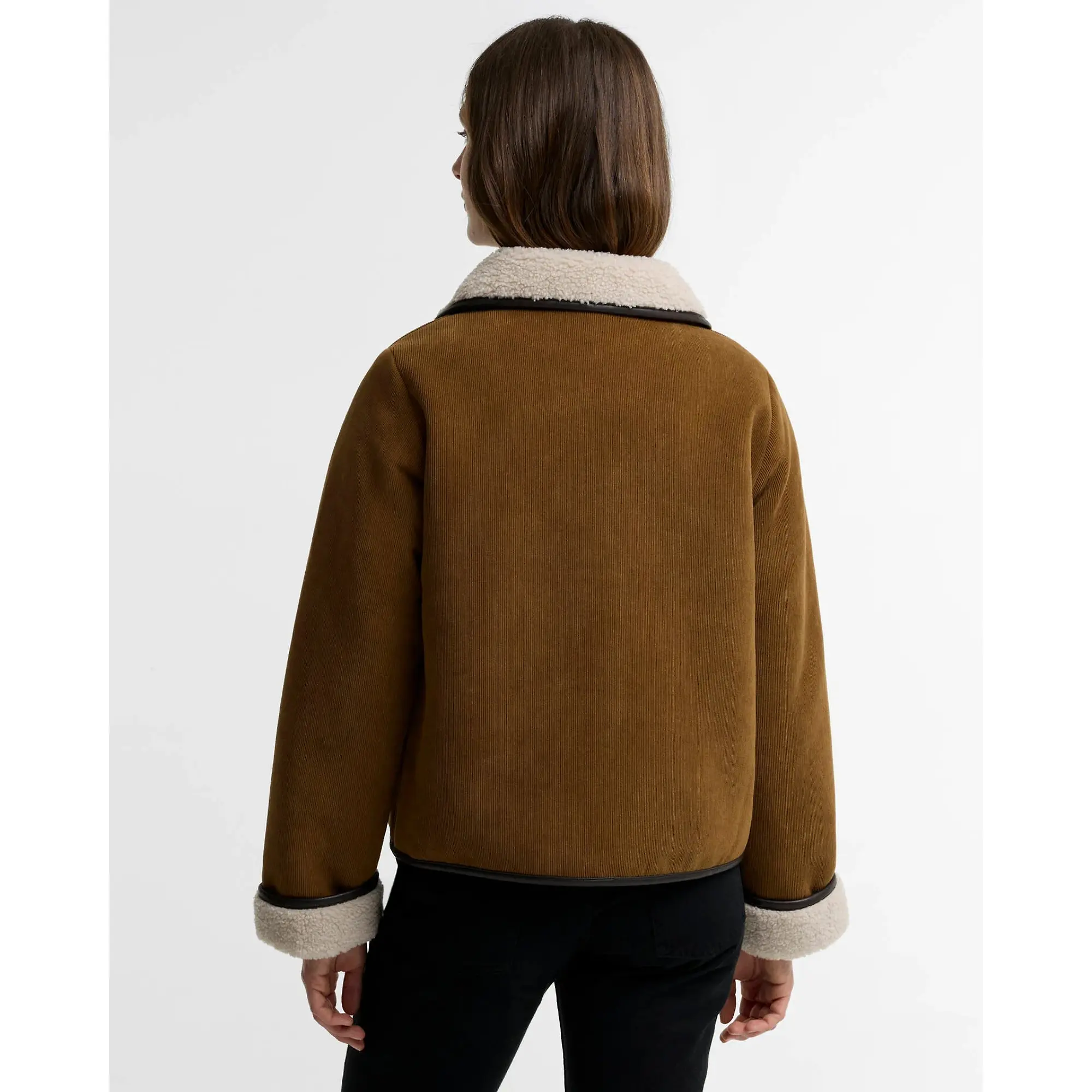 Product image 4 of 6 of Barbour Women's Penny Fleece Cord Jacket - Tan / Ecru