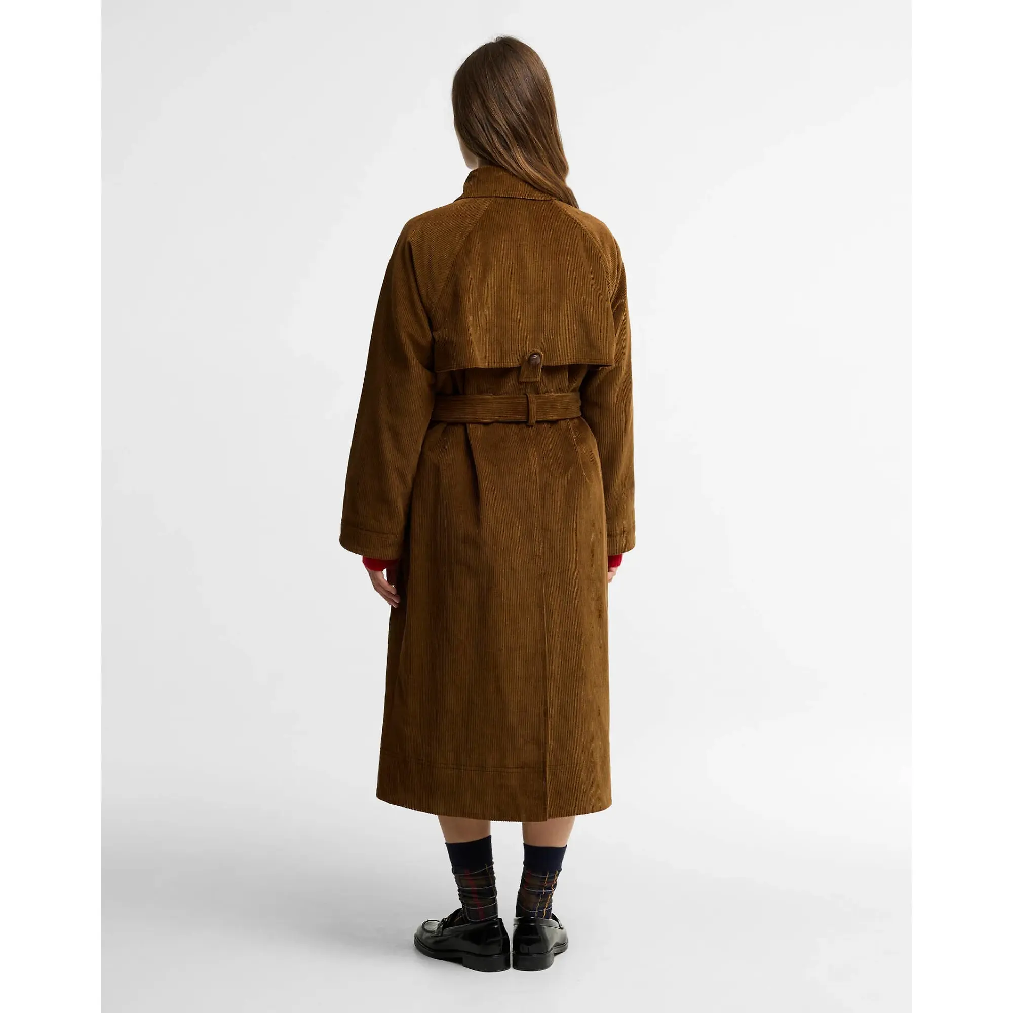 Product image 3 of 6 of Barbour Women's Antonella Cord Trench Coat - Tan / Birchwood Dress