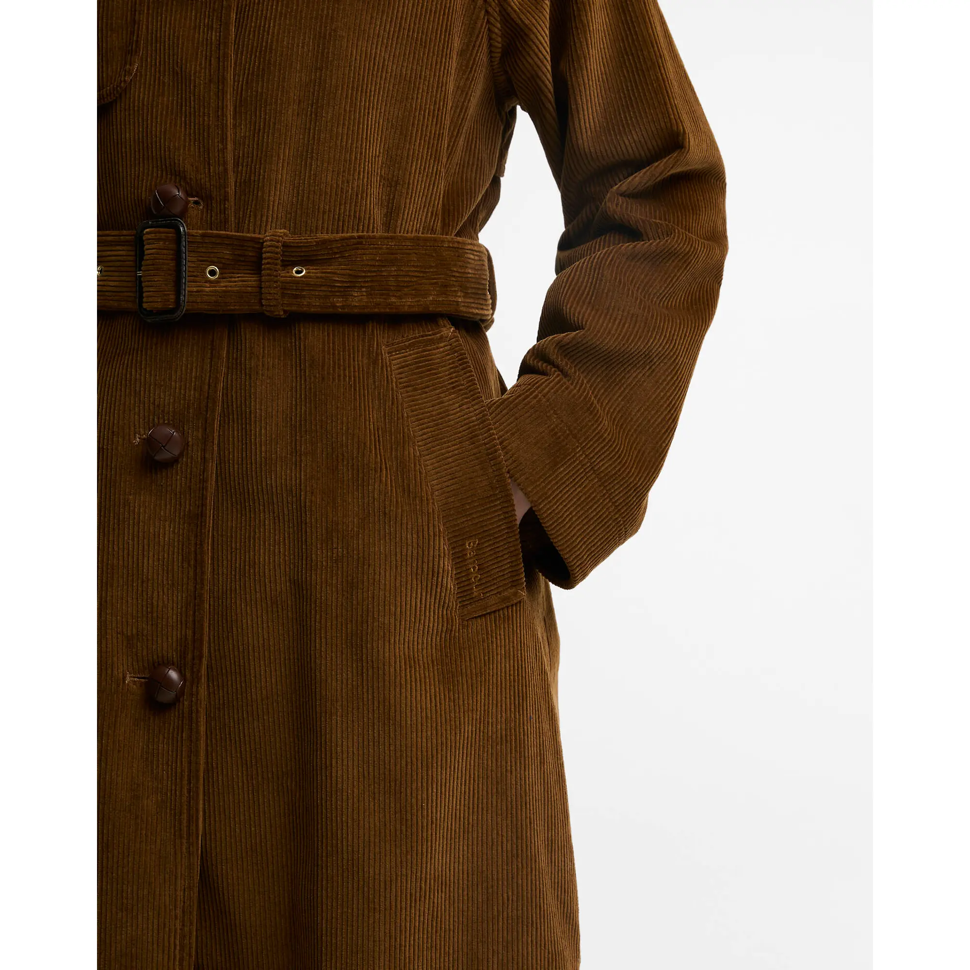Product image 5 of 6 of Barbour Women's Antonella Cord Trench Coat - Tan / Birchwood Dress