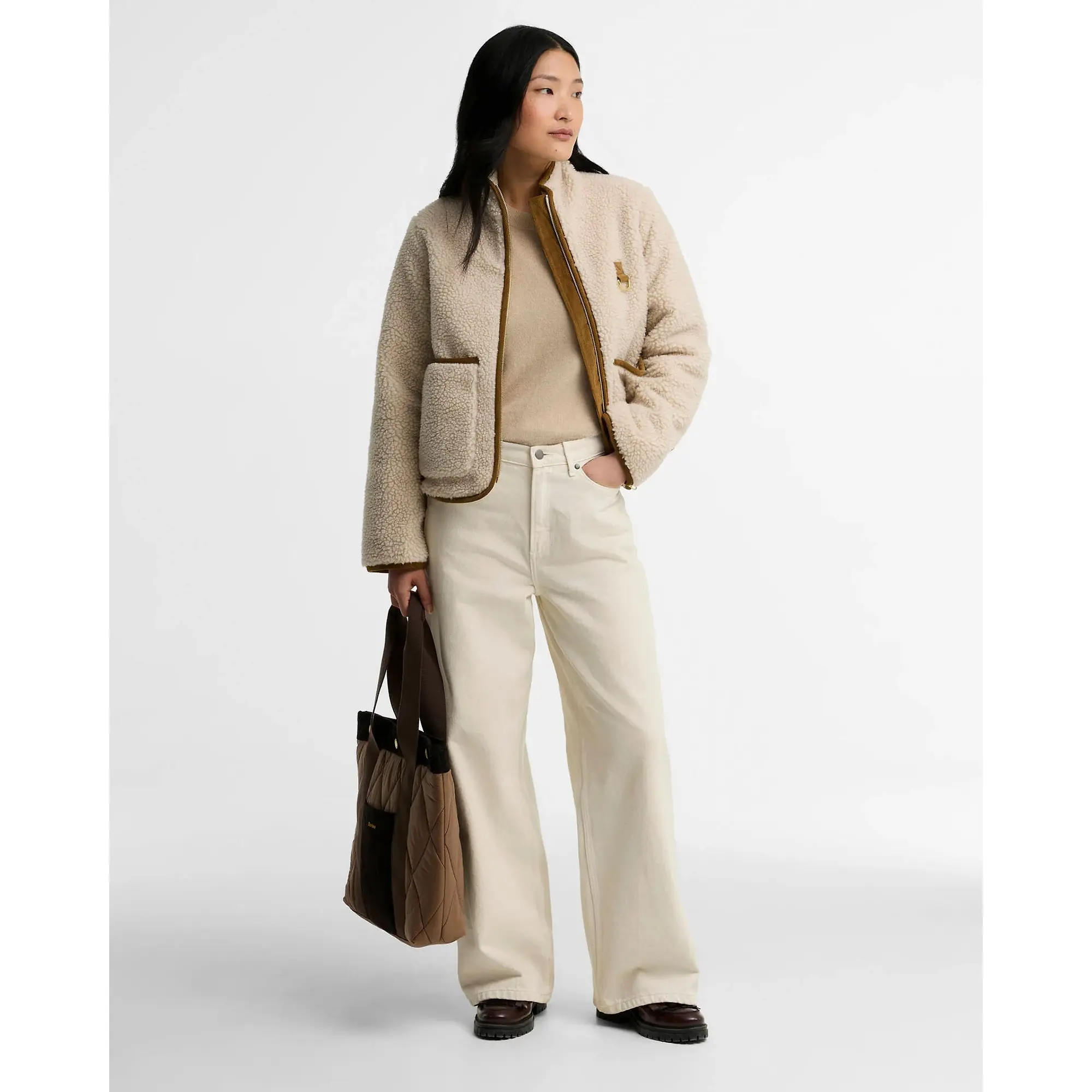 Product image 3 of 6 of Barbour Women's Elenora Fleece Jacket - Ecru