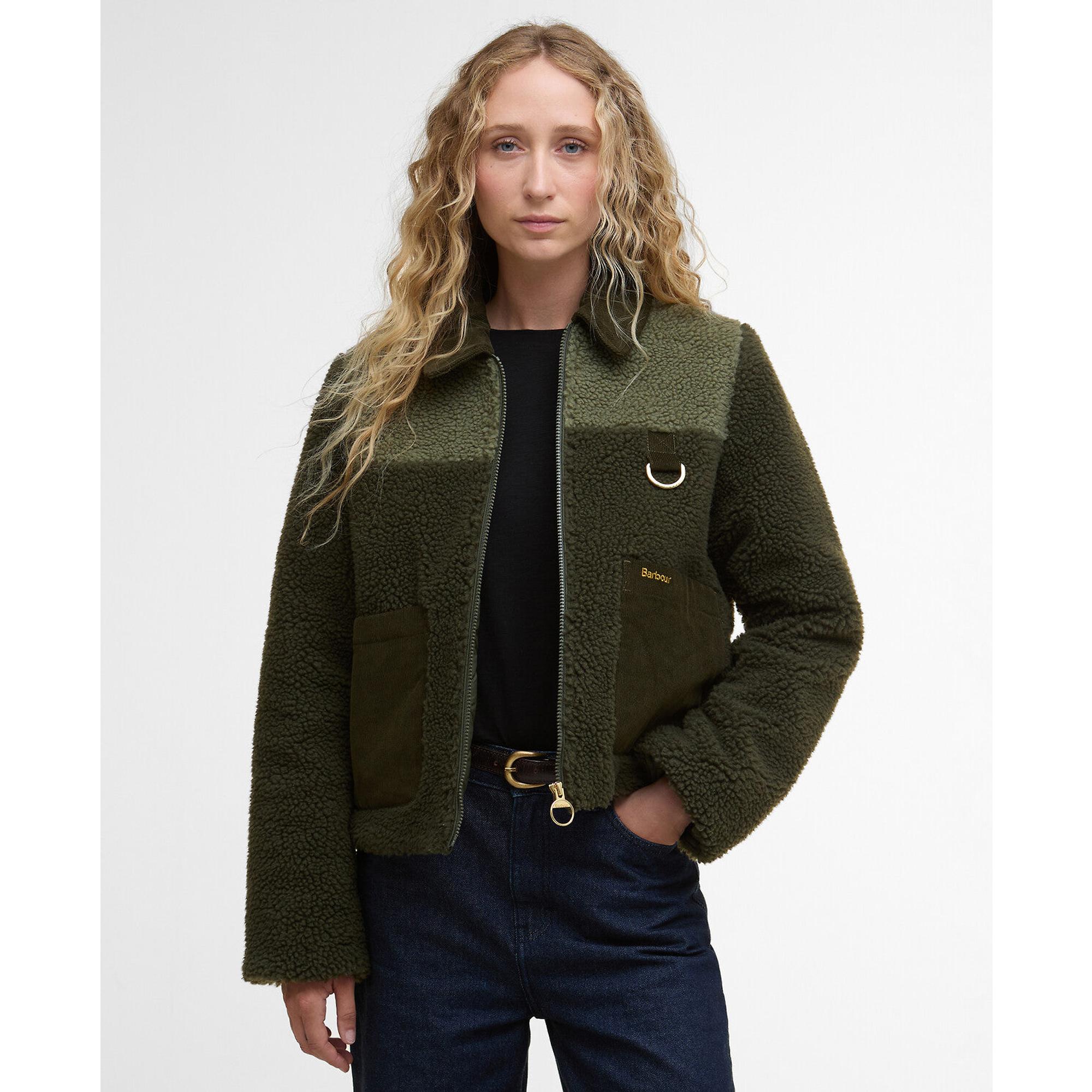 Barbour Women's Malena Cropped Fleece - Olive/Light Moss | British