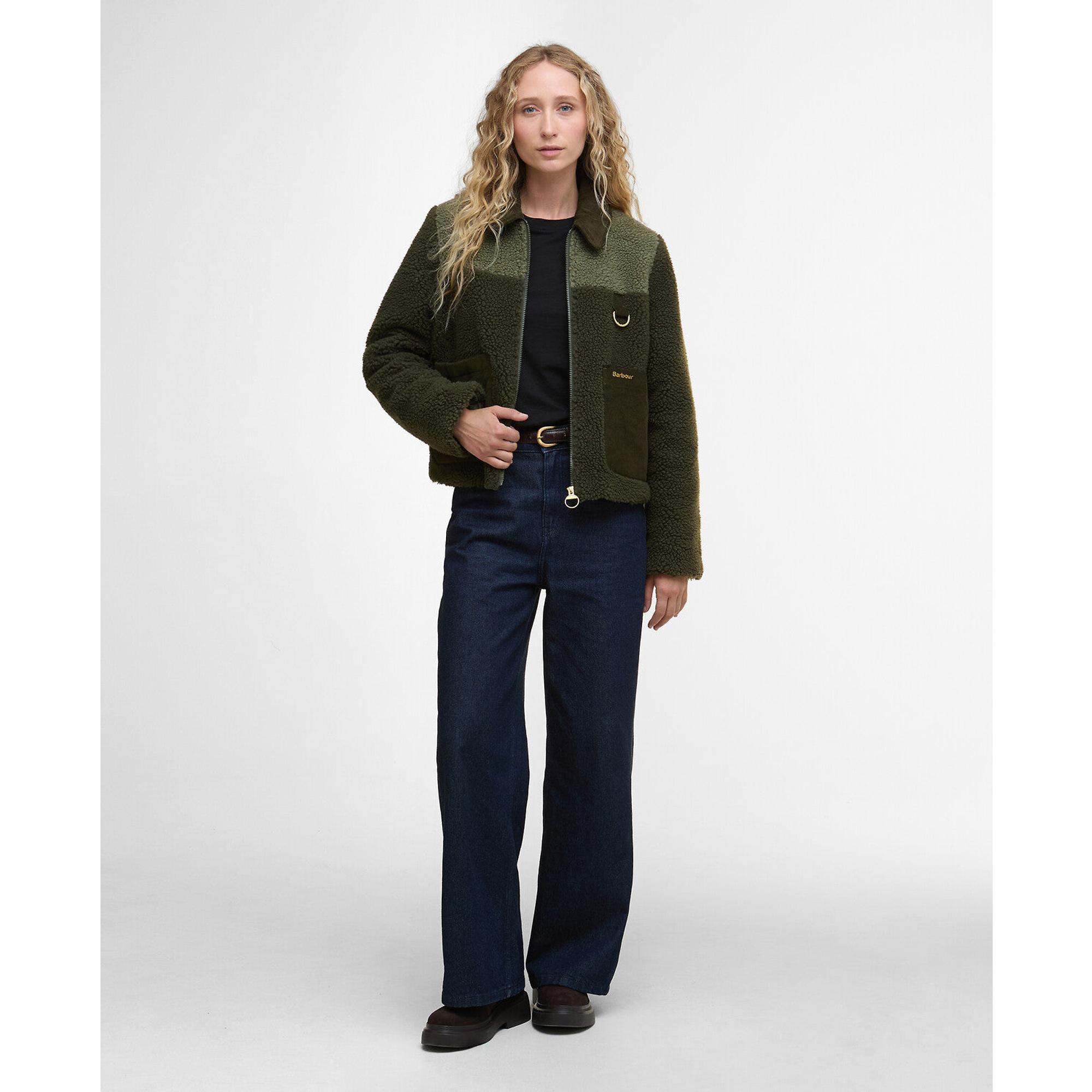 Barbour Women's Malena Cropped Fleece - Olive/Light Moss | British