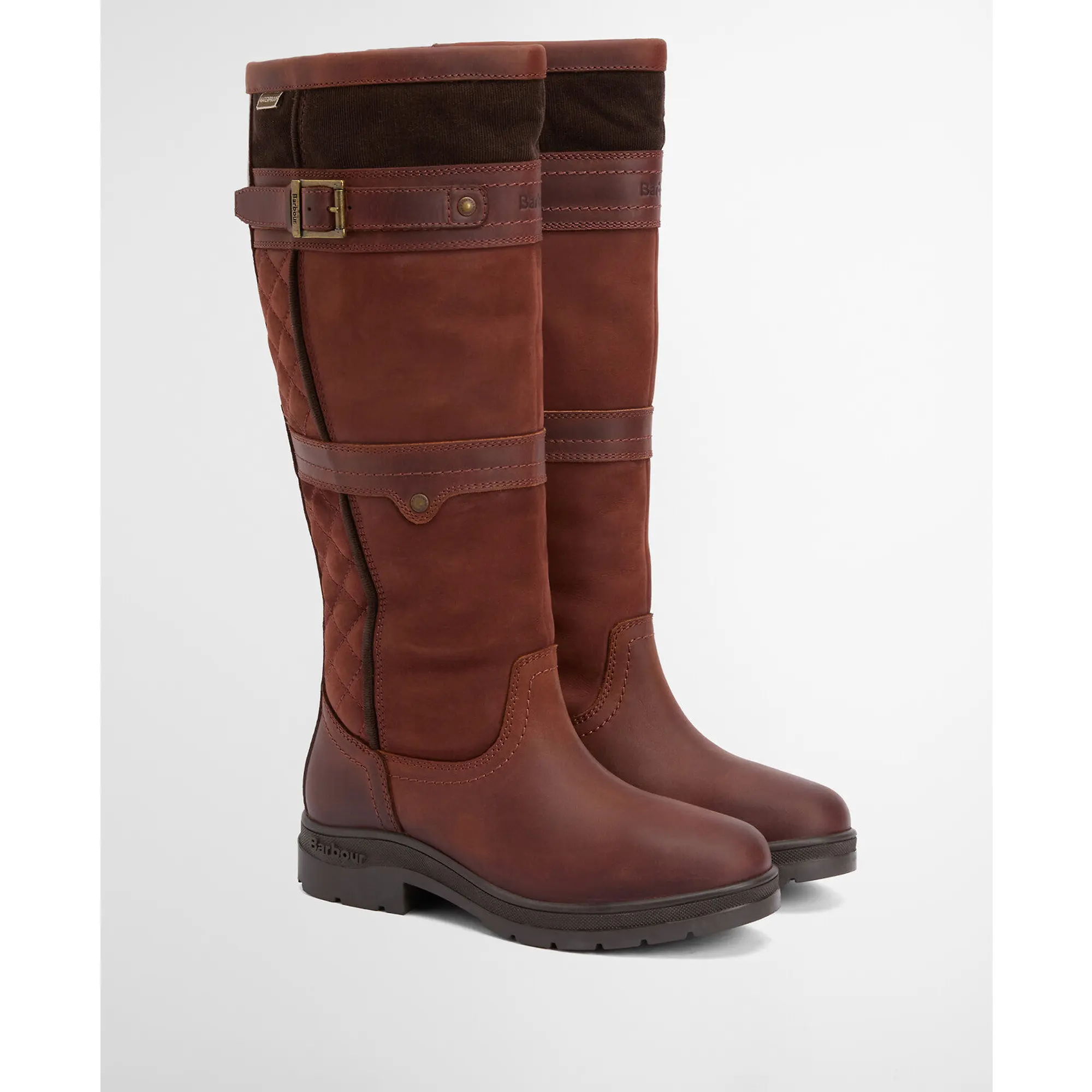 Product image 3 of 12 of Barbour Women's Beaconsfield Tall Boots - Mahogony/Choc Nubuck