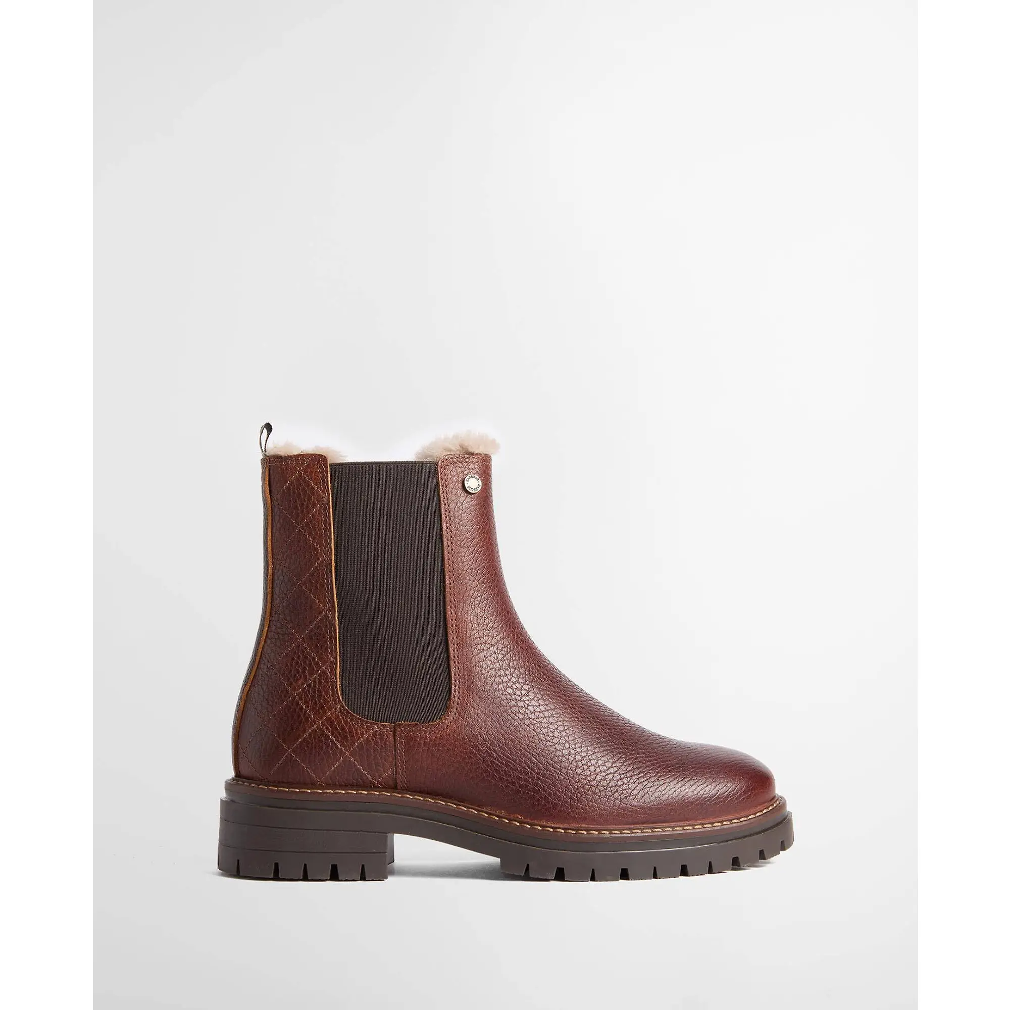Product image 2 of 6 of Barbour Women's Evie Faux-Fur Trimmed Chelsea Boots - Brown