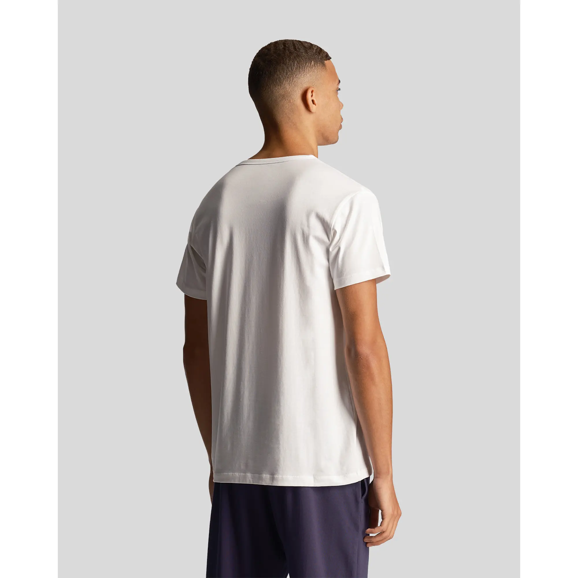 Product image 5 of 7 of Lyle & Scott Men's 3 Pack Lounge T-Shirts - Jet Black/ Mid Grey Marl/ White