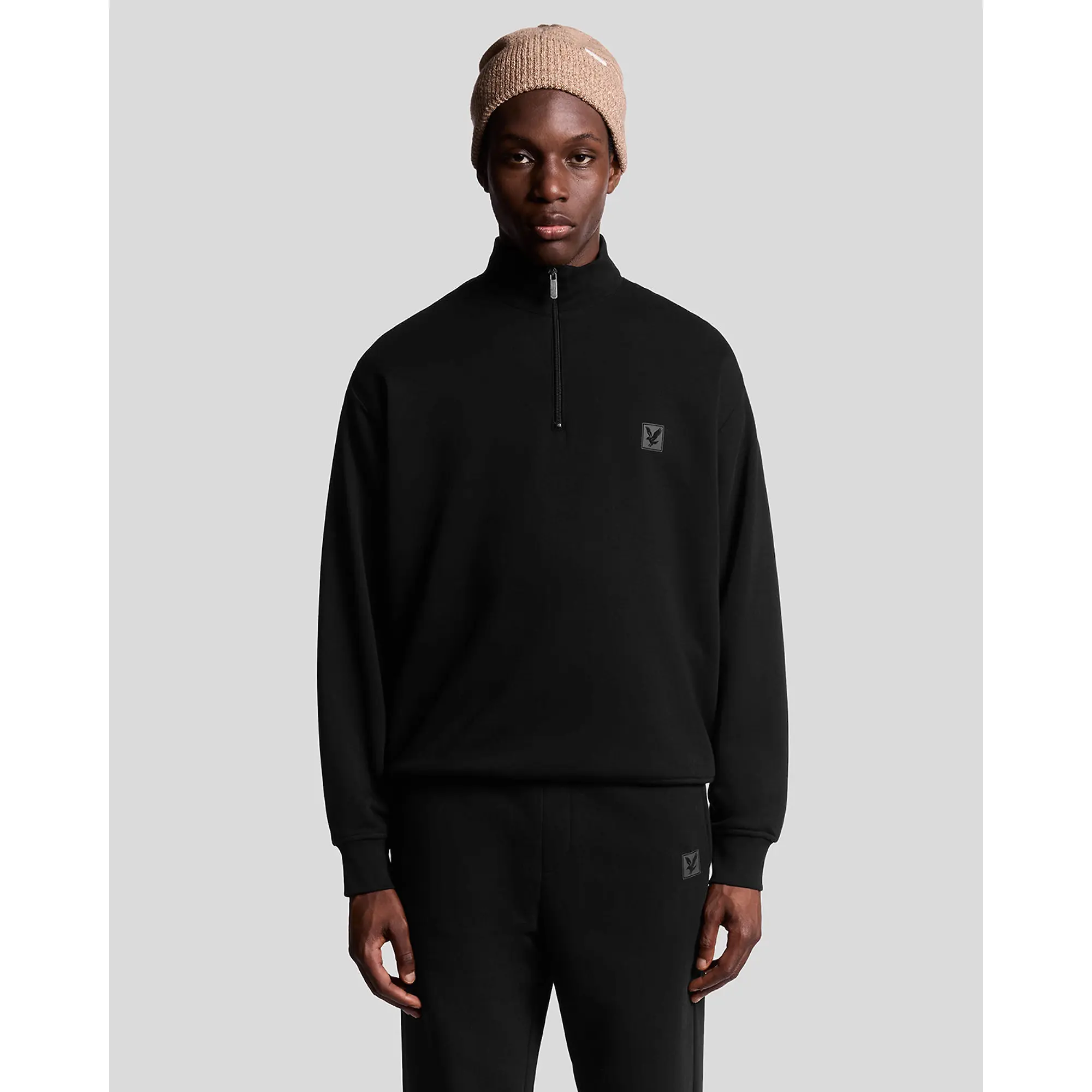 Product image 2 of 6 of Lyle & Scott Men's Loungewear 1/4 Zip Sweatshirt -  Jet Black