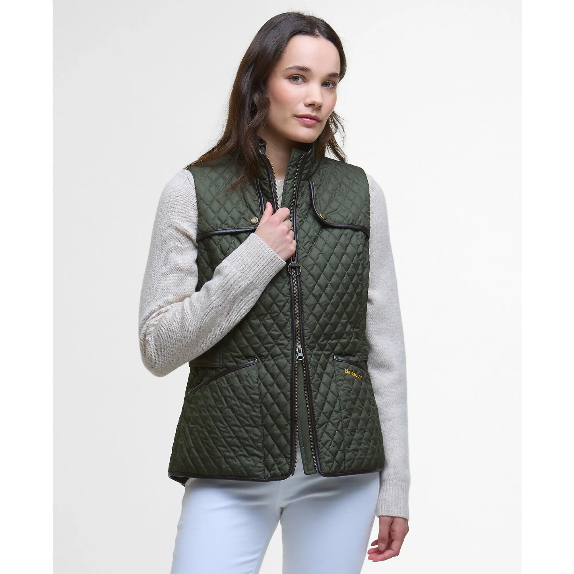 Product image 2 of 7 of Barbour Women's Dahlia Quilted Gilet - Olive