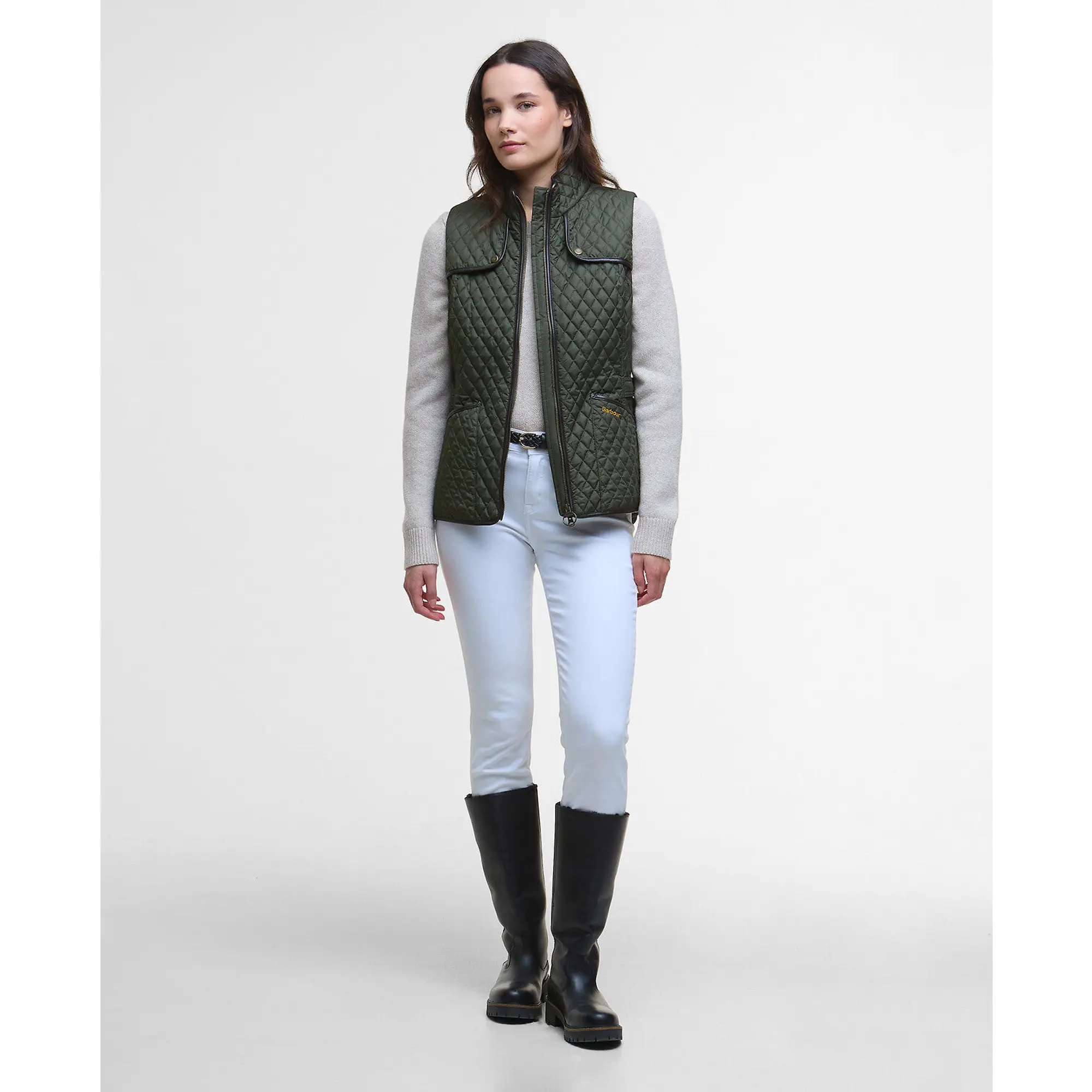 Product image 3 of 7 of Barbour Women's Dahlia Quilted Gilet - Olive
