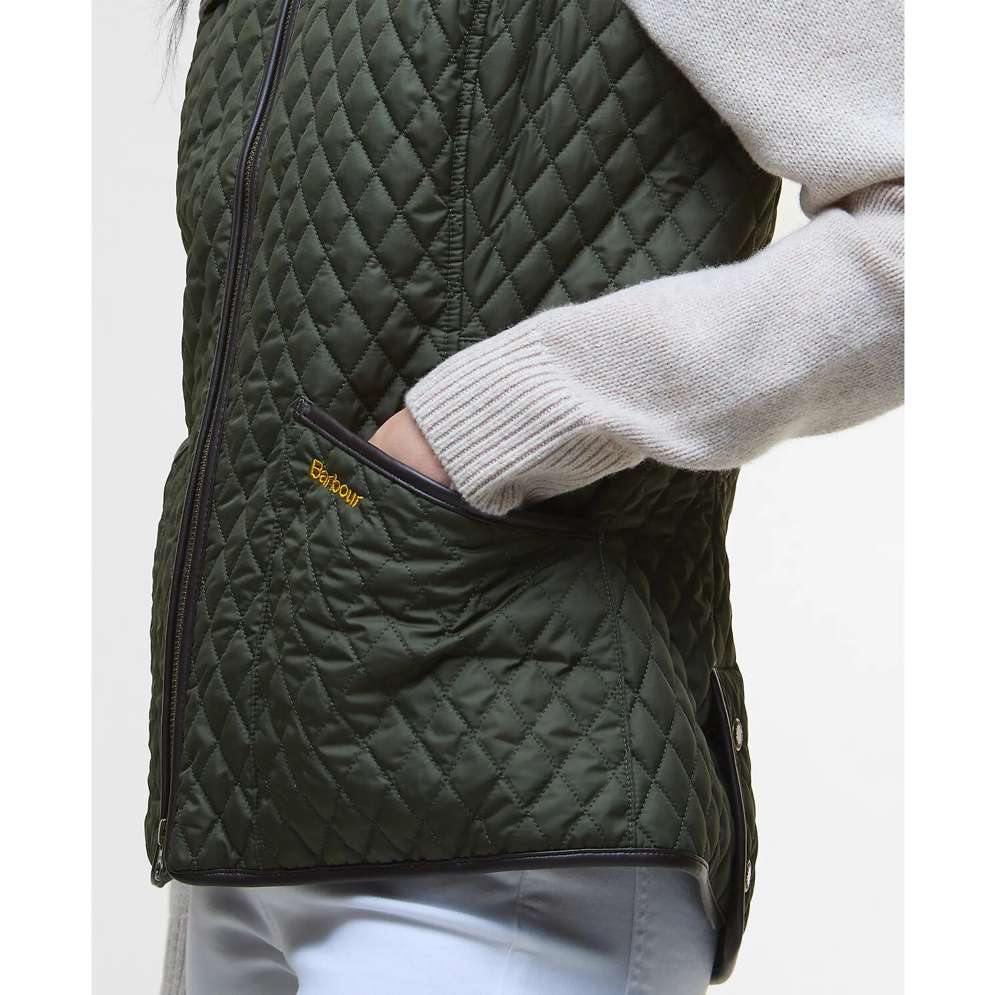 Product image 7 of 7 of Barbour Women's Dahlia Quilted Gilet - Olive