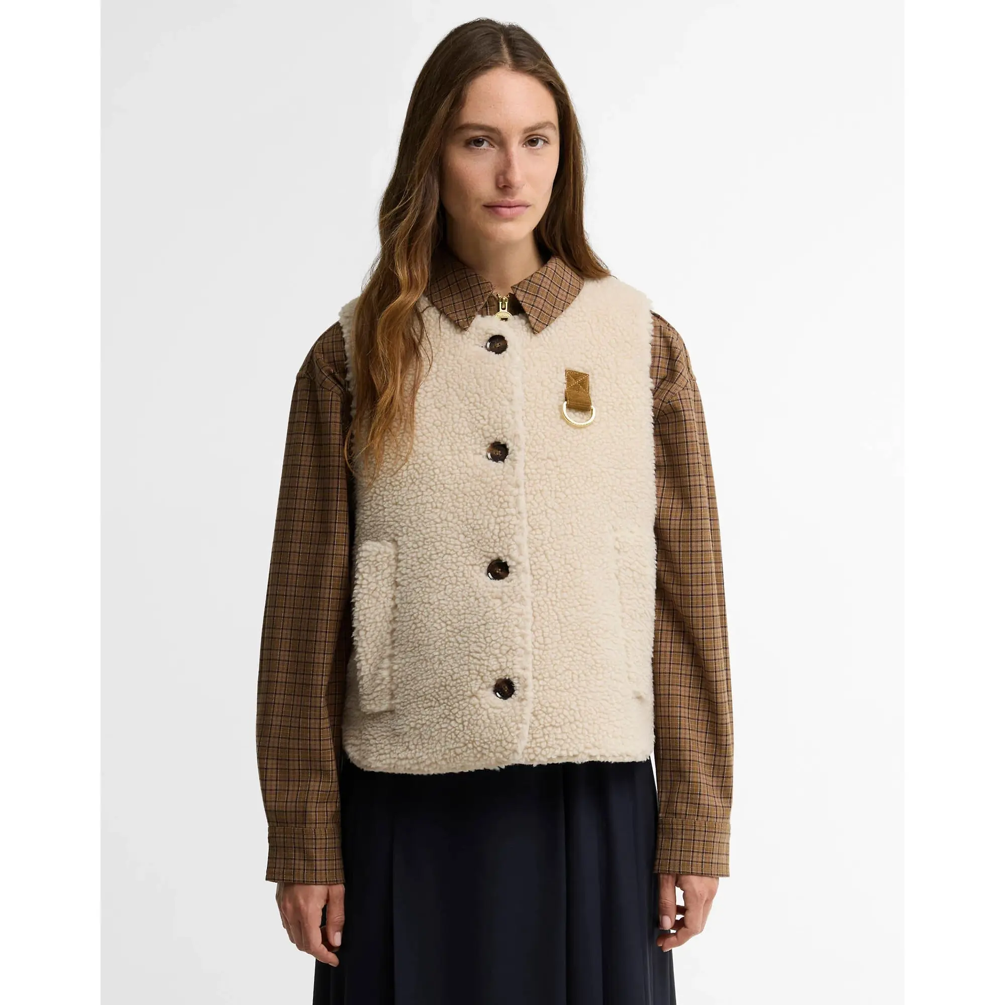 Product image 2 of 6 of Barbour Women's Bowes Fleece Gilet - Ecru