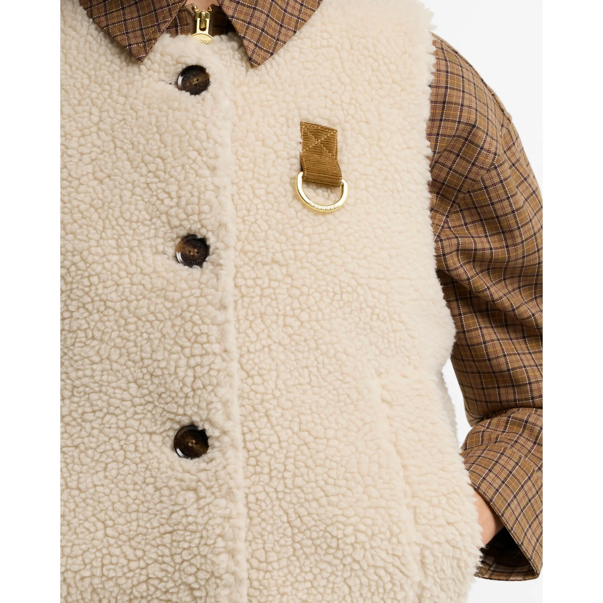 Product image 5 of 6 of Barbour Women's Bowes Fleece Gilet - Ecru