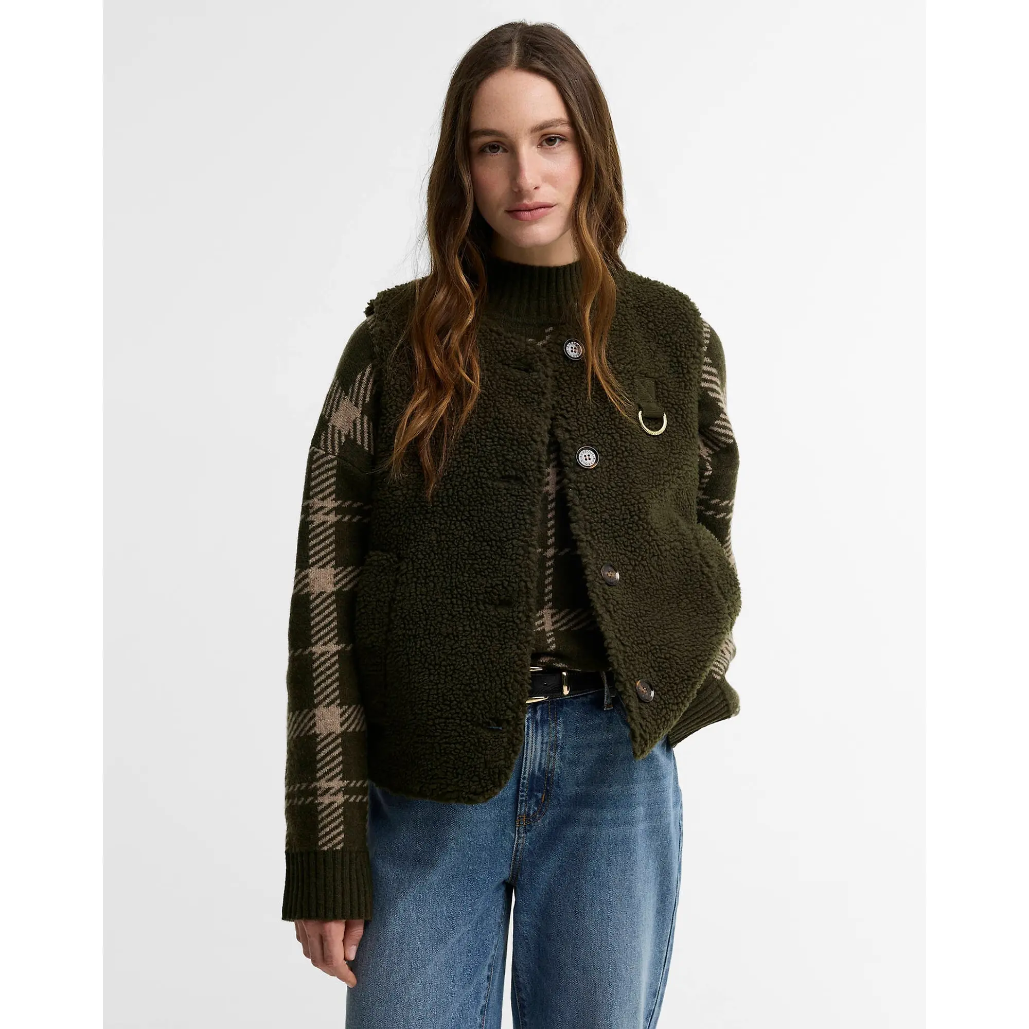 Product image 2 of 6 of Barbour Women's Bowes Fleece Gilet - Olive