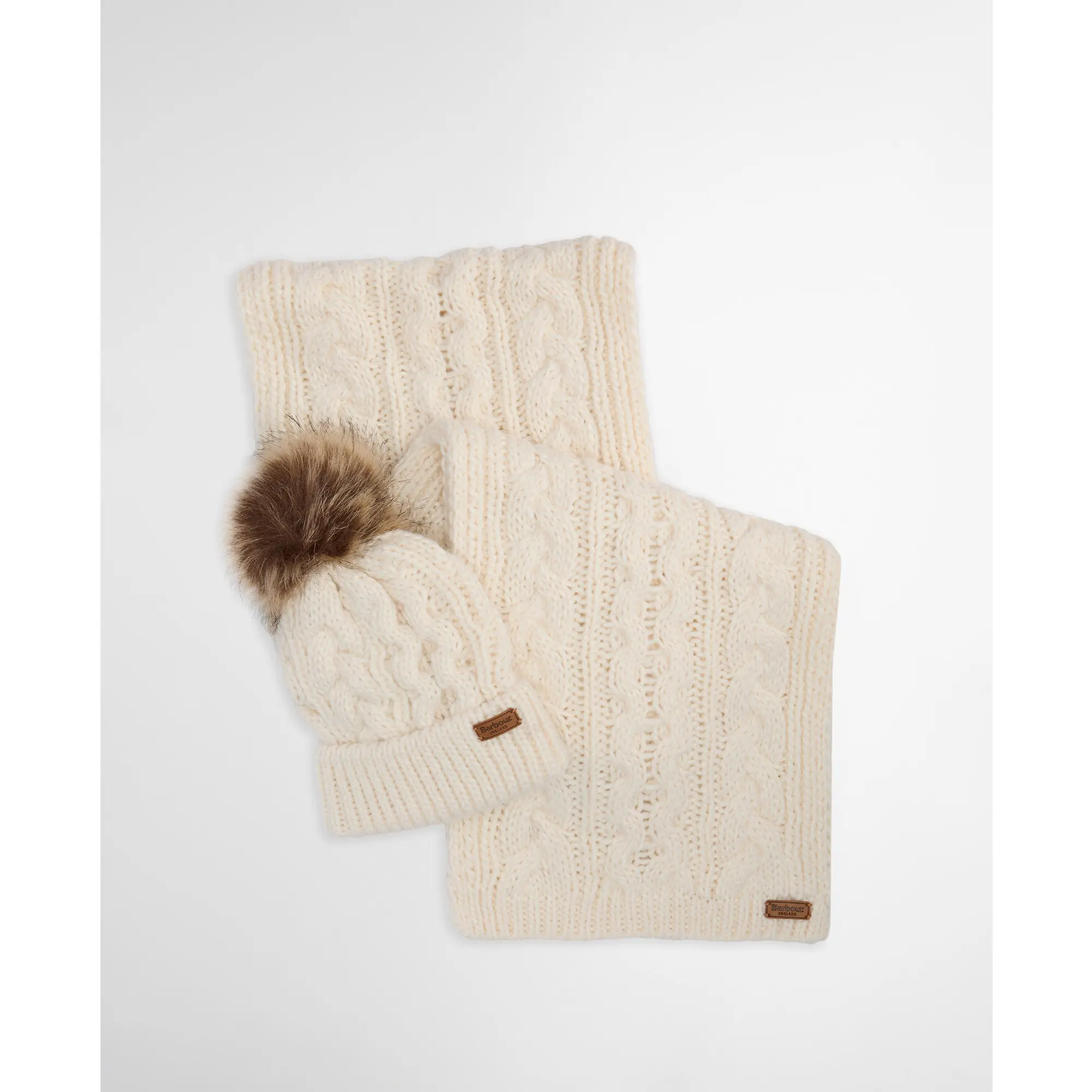 Product image 2 of 10 of Barbour Women's Penshaw Beanie & Scarf Gift Set - Cloud