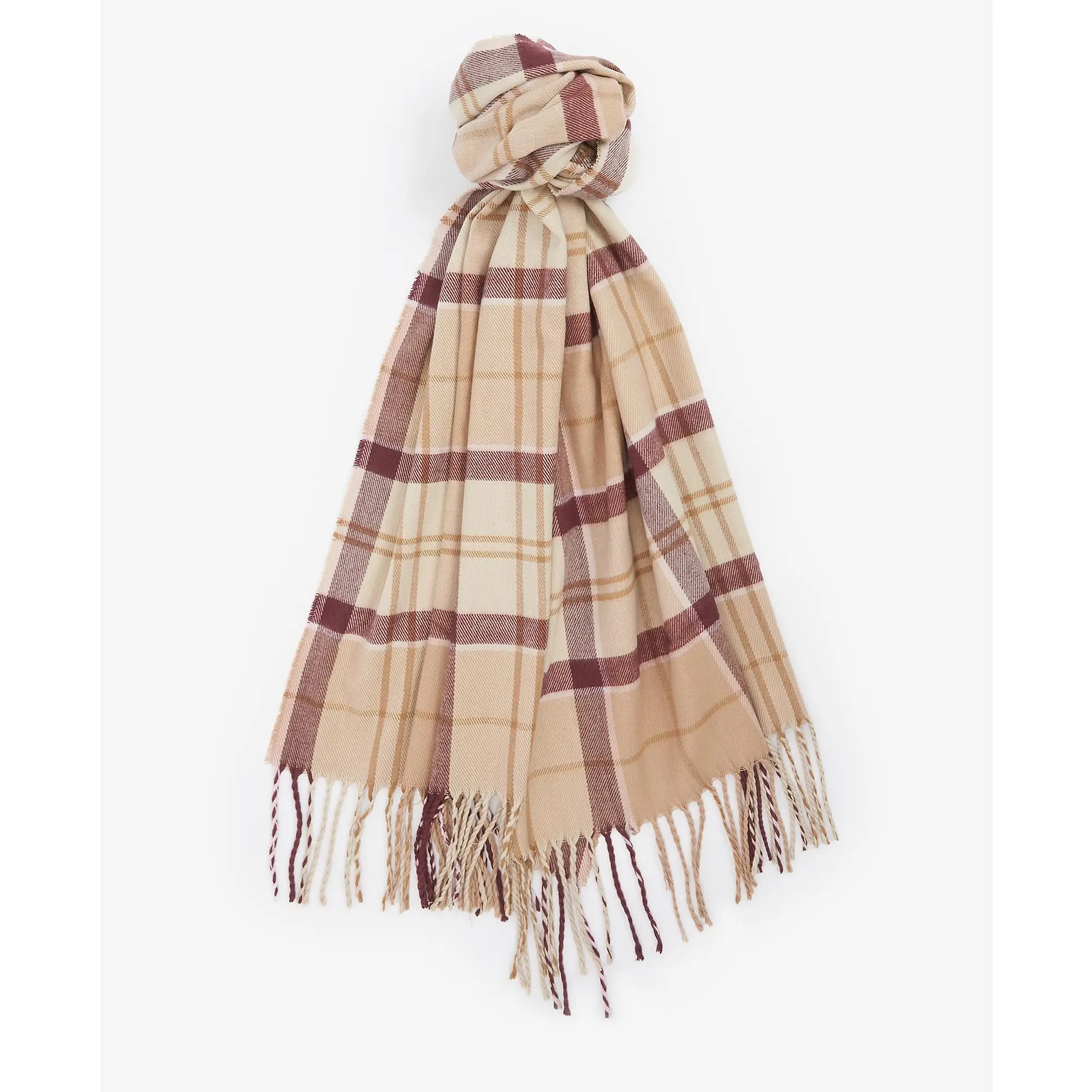 Product image 3 of 8 of Barbour Women's Dover Pom Beanie & Hailes Scarf Gift Set - Muted Cabernet