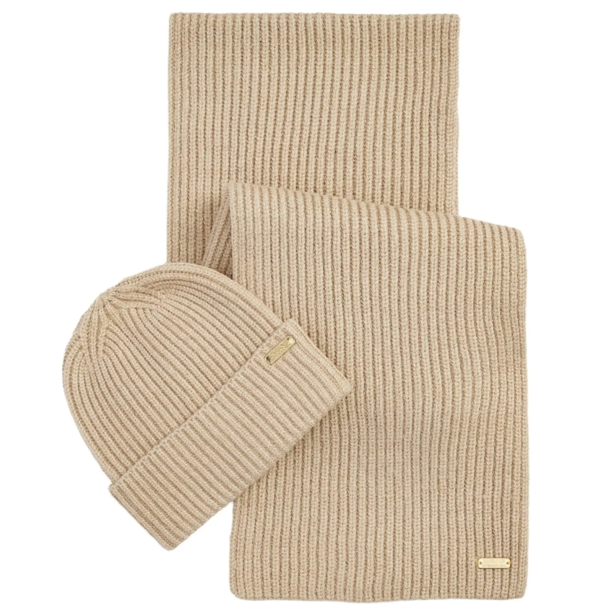 Product image 1 of 7 of Barbour International Women's Estoril Beanie & Scarf Gift Set - Stone