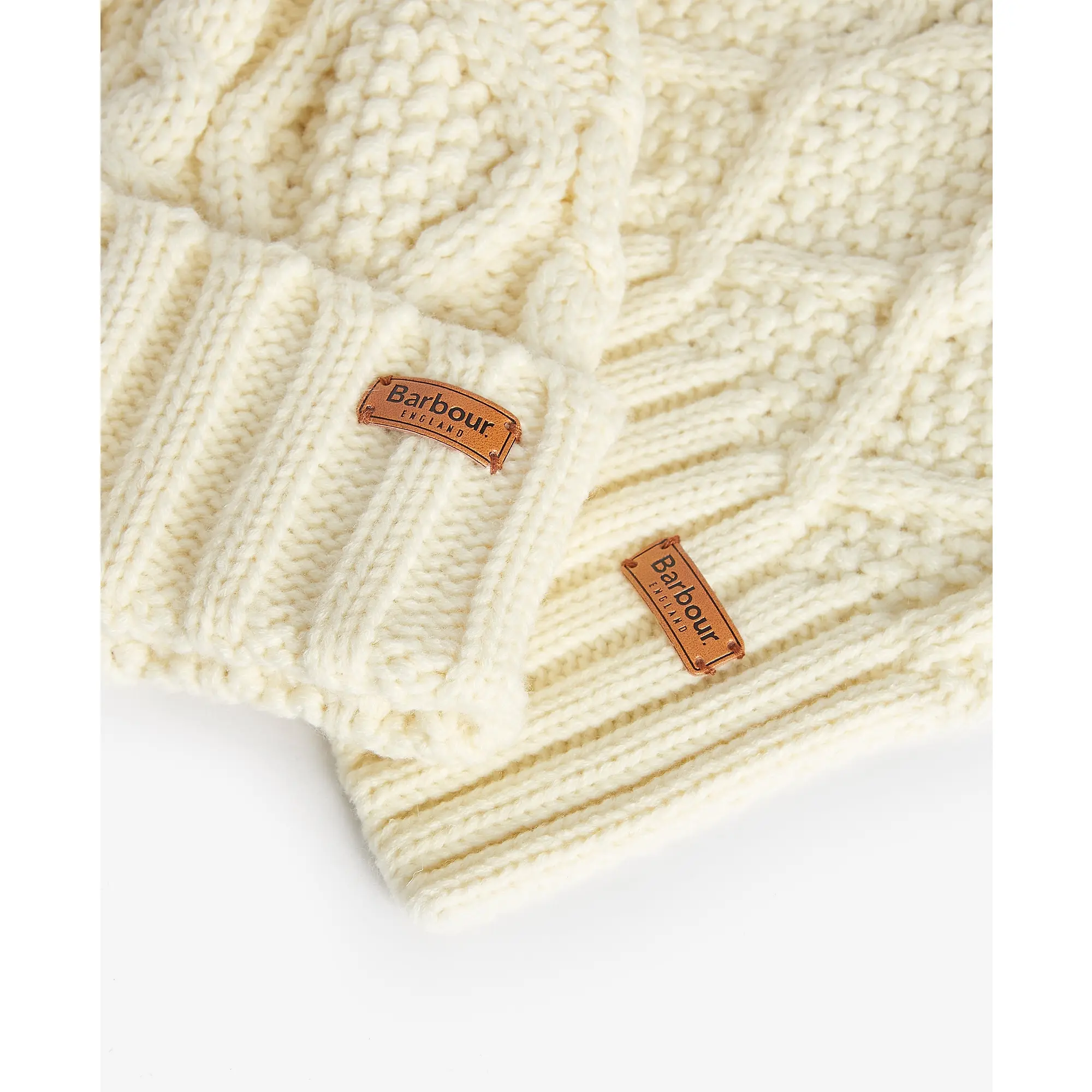 Product image 5 of 6 of Barbour Women's Ridley Pom Beanie & Scarf Gift Set - Cream