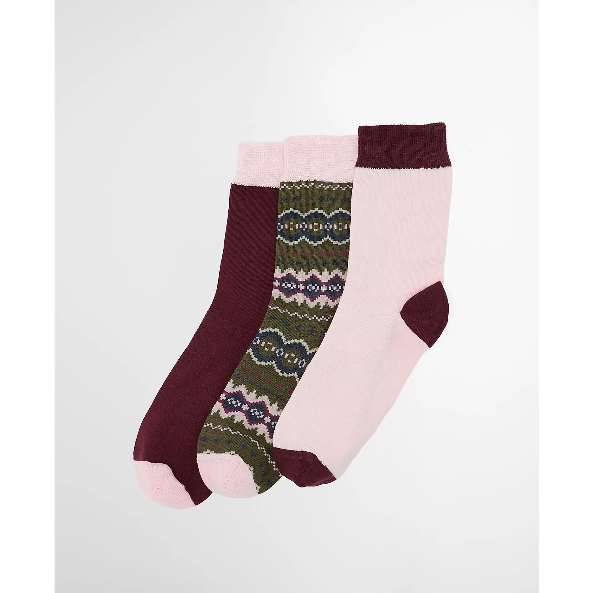 Product image 2 of 4 of Barbour Women's Helen Fair Isle Sock Gift Set - Olive