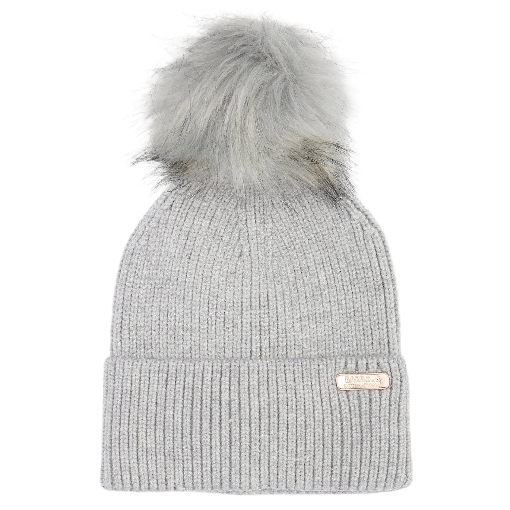 Product image 1 of 4 of Barbour International Women's Mallory Pom Beanie - Light Grey