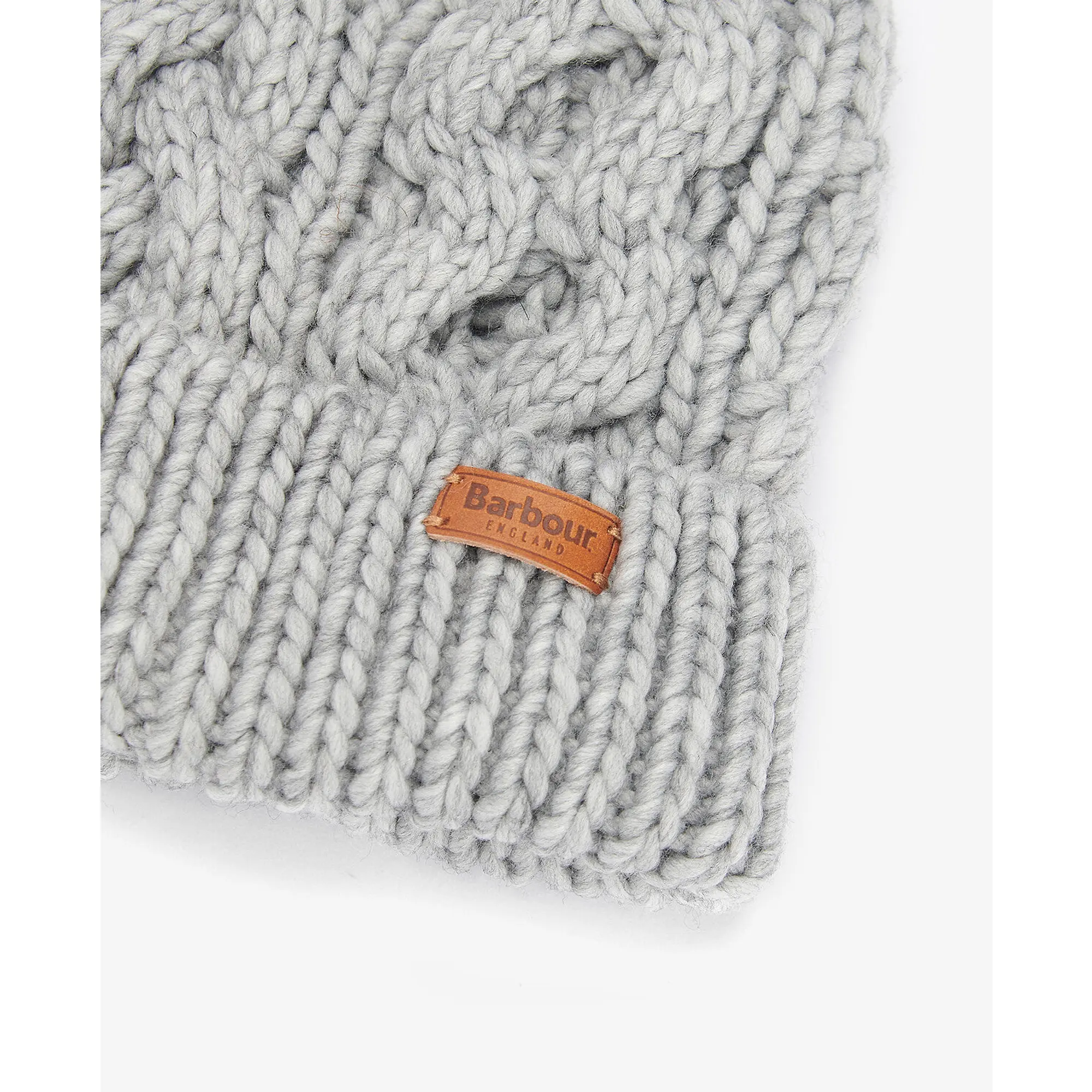 Product image 3 of 3 of Barbour Women's Penshaw Cable-Knit Beanie - Classic Grey