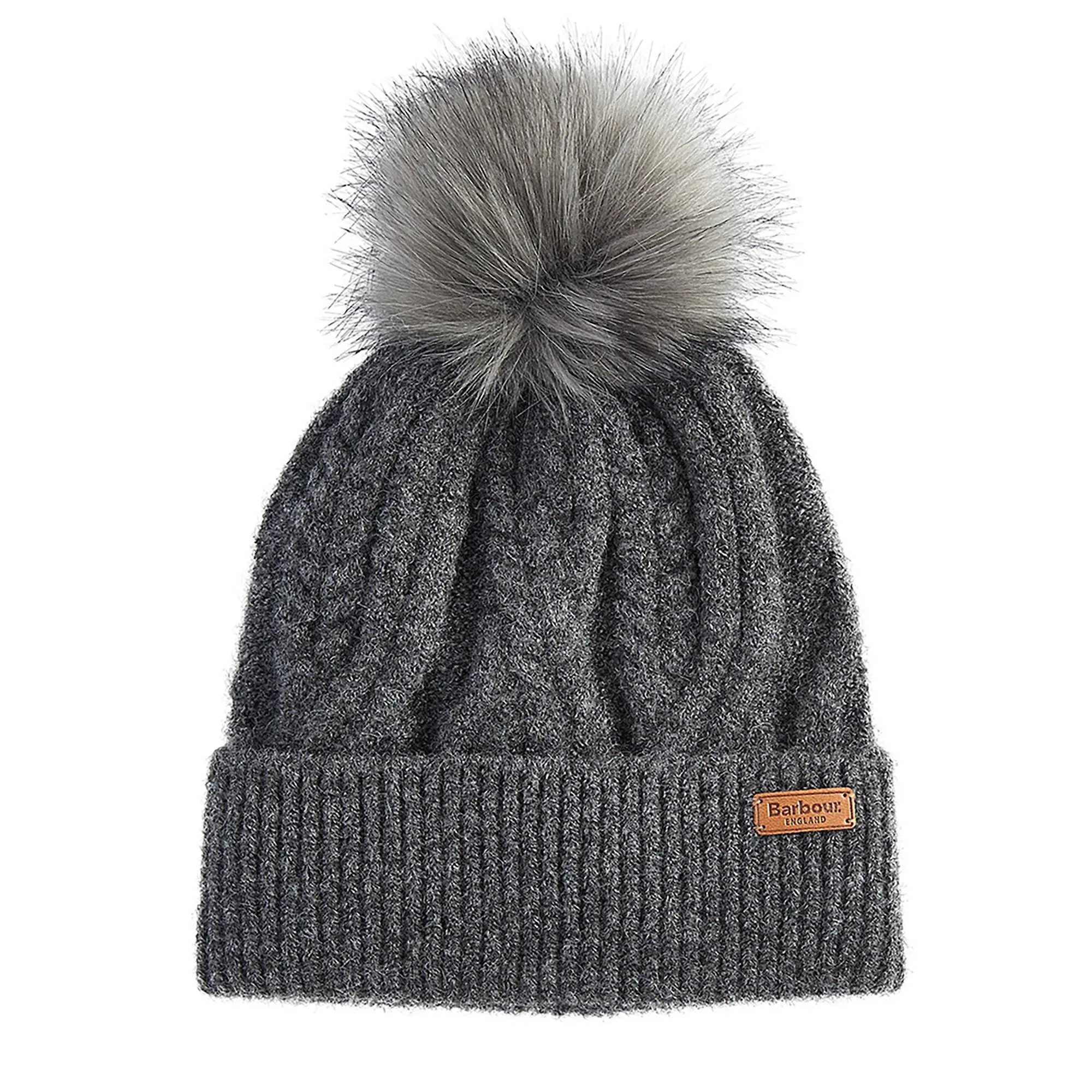 Product image 1 of 1 of Barbour Women's Elsdon Cable-Knit Beanie - Classic Grey