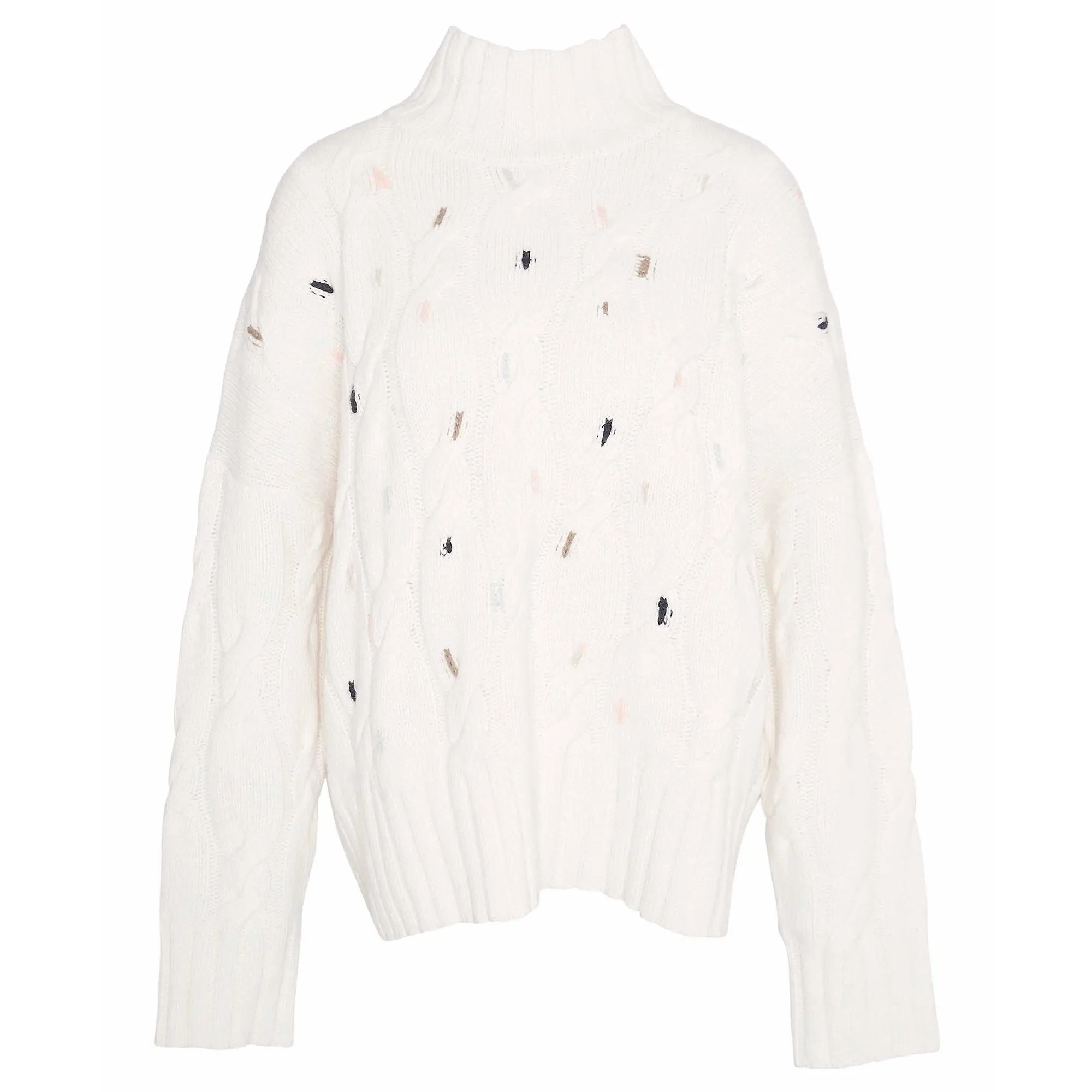Product image 1 of 9 of Barbour Women's Fleur Cable-Knit Wool Jumper - Ecru