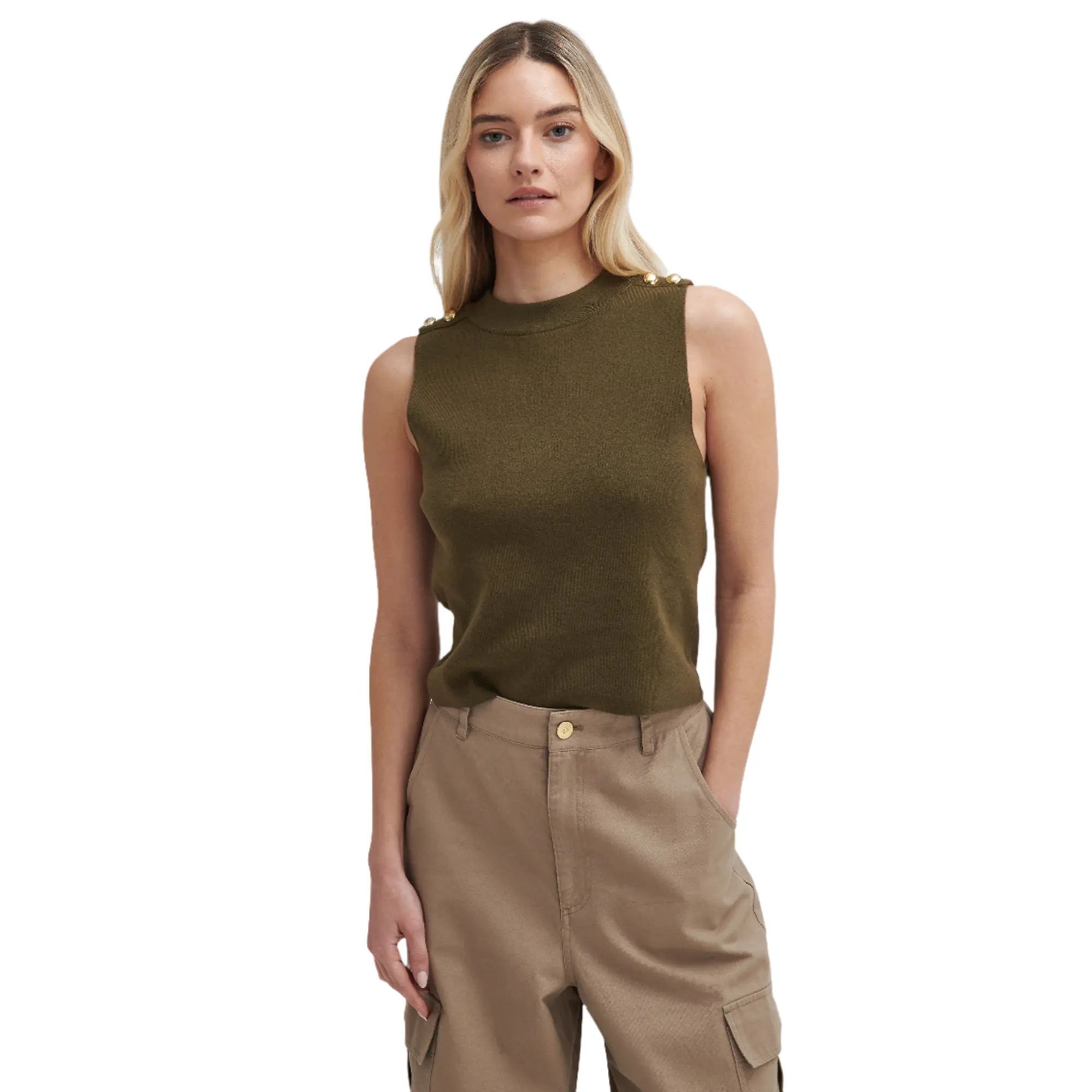 Product image 2 of 7 of Barbour International Women's Laia Knitted Sweater Vest - Green