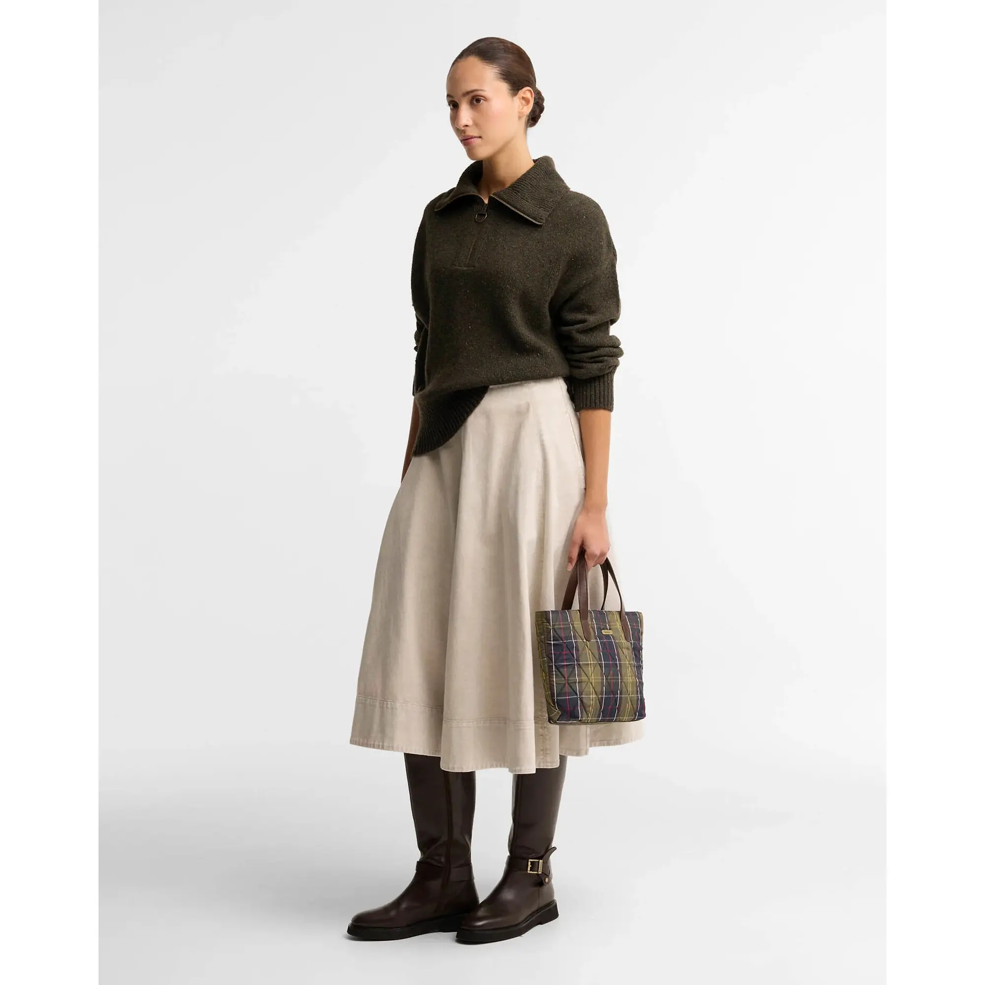 Product image 3 of 6 of Barbour Women's Lavensdale Half-Zip Jumper - Olive
