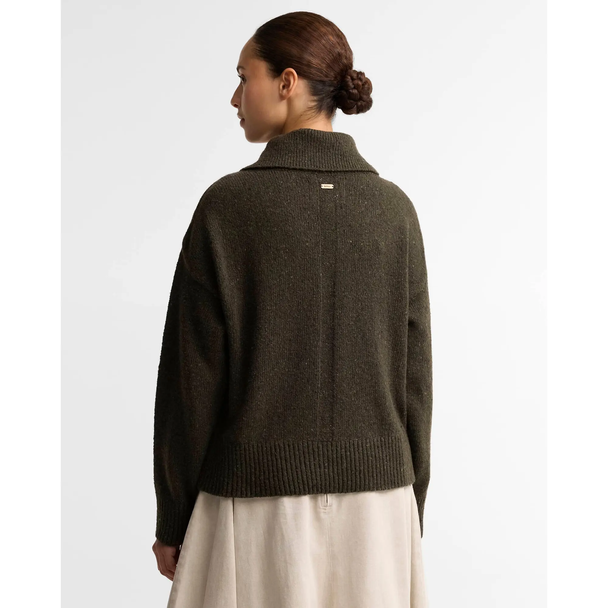 Product image 4 of 6 of Barbour Women's Lavensdale Half-Zip Jumper - Olive