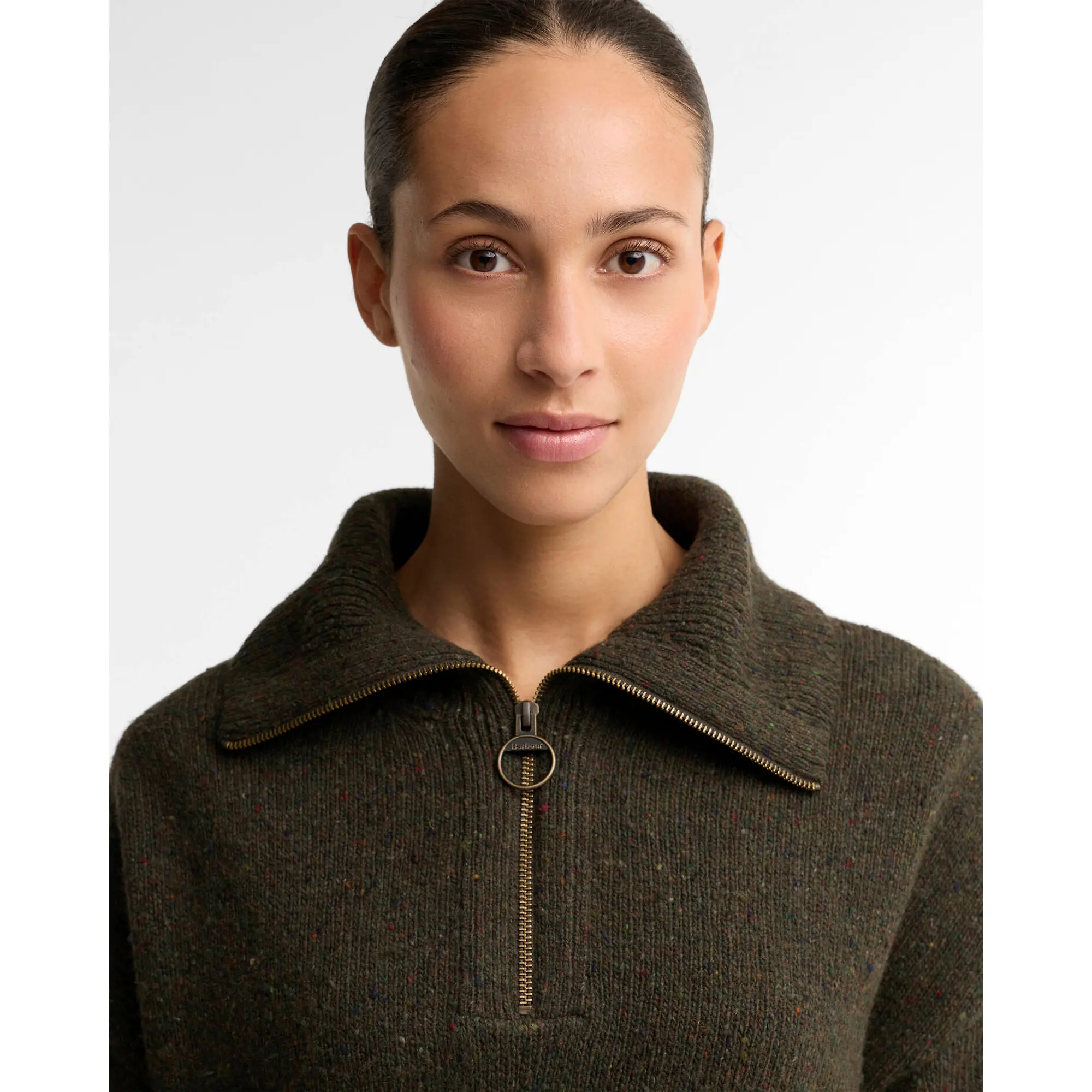 Product image 5 of 6 of Barbour Women's Lavensdale Half-Zip Jumper - Olive