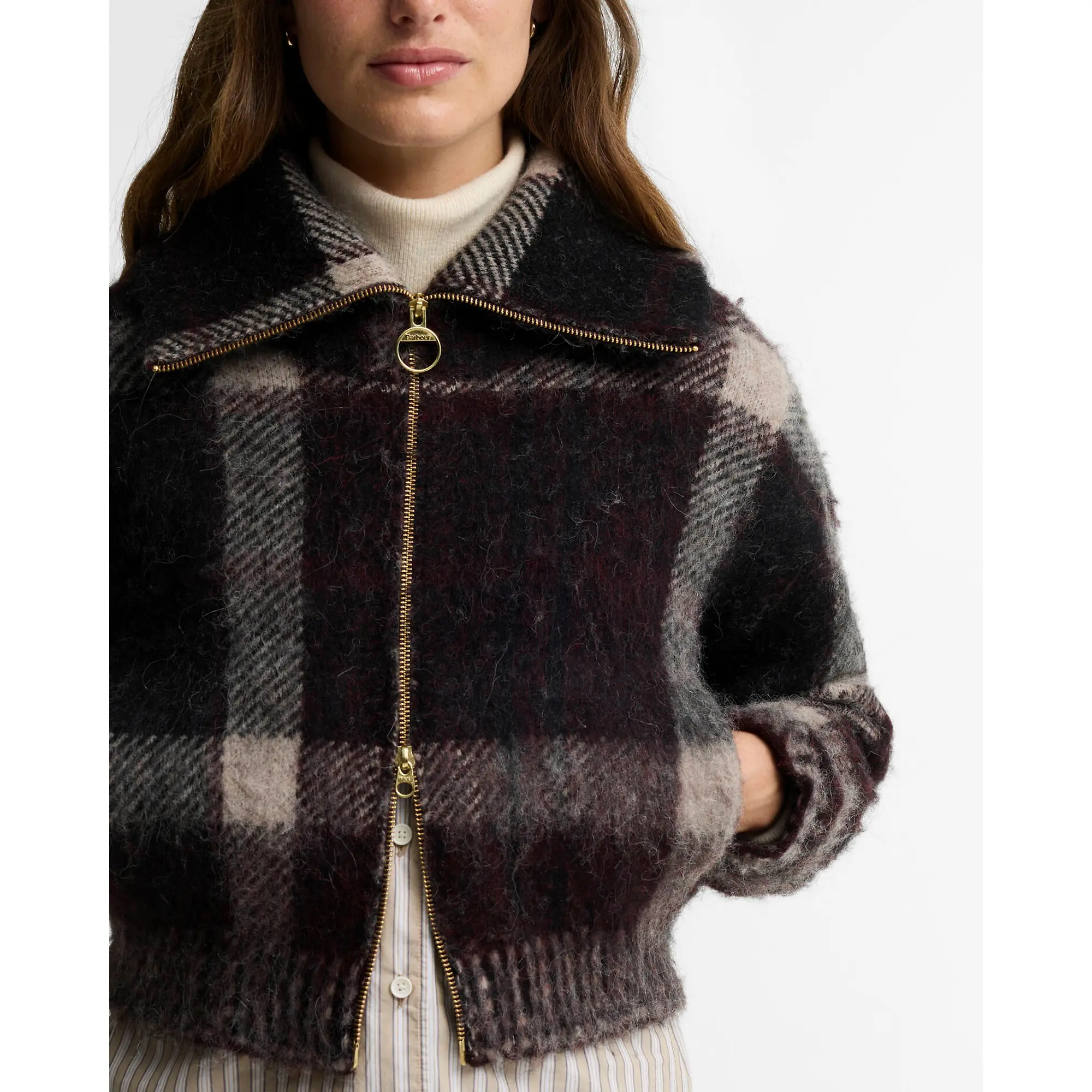 Product image 5 of 6 of Barbour Women's Carville Zip-Up Cardigan - Multi