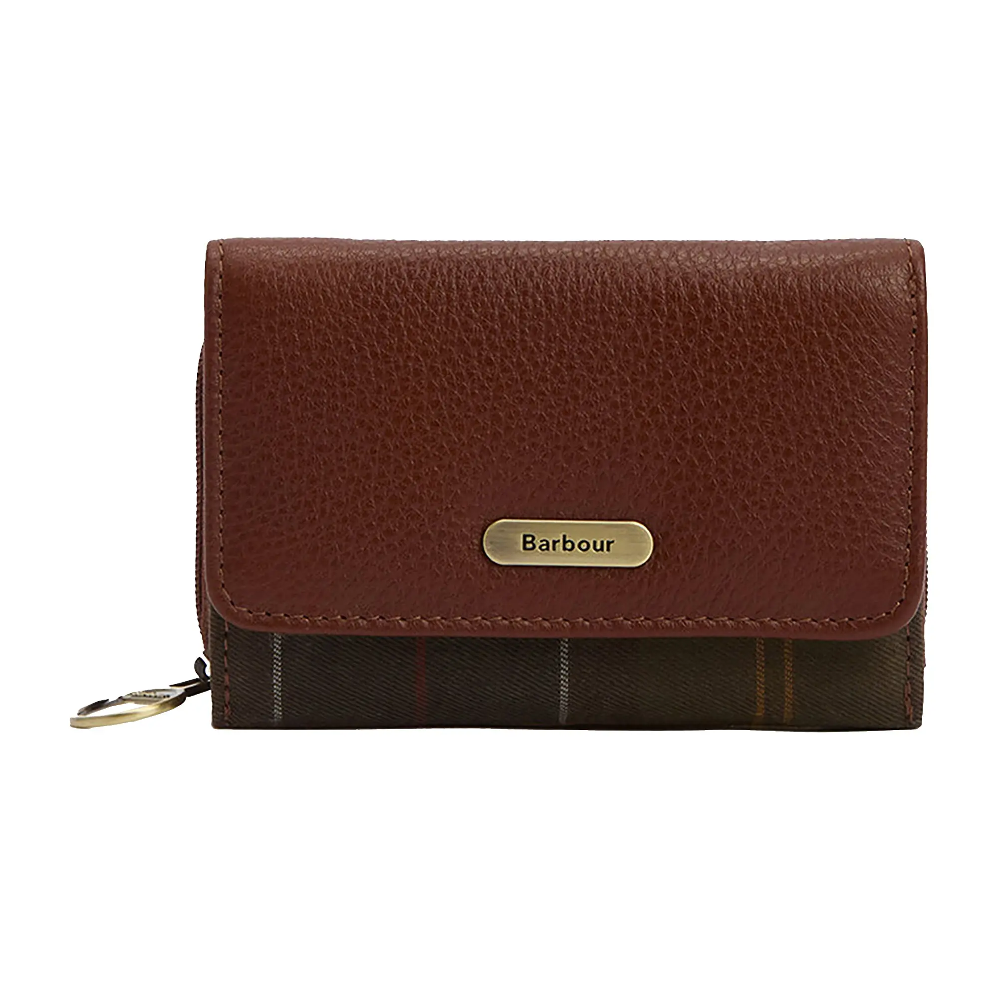 Product image 1 of 9 of Barbour Women's Rosa Leather French Purse - Brown/Classic Tartan