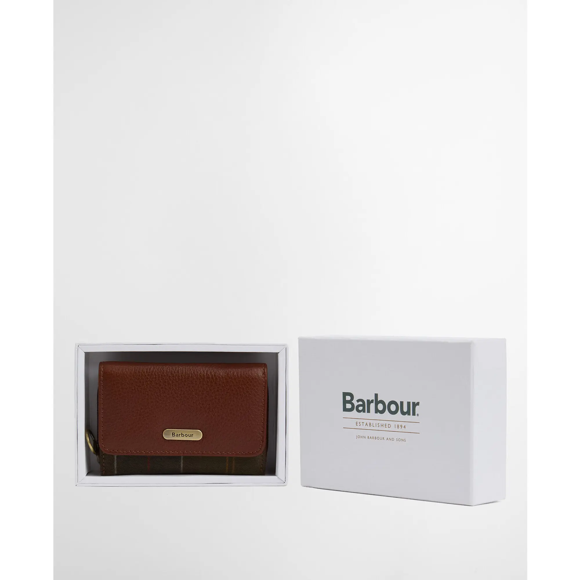 Product image 2 of 9 of Barbour Women's Rosa Leather French Purse - Brown/Classic Tartan