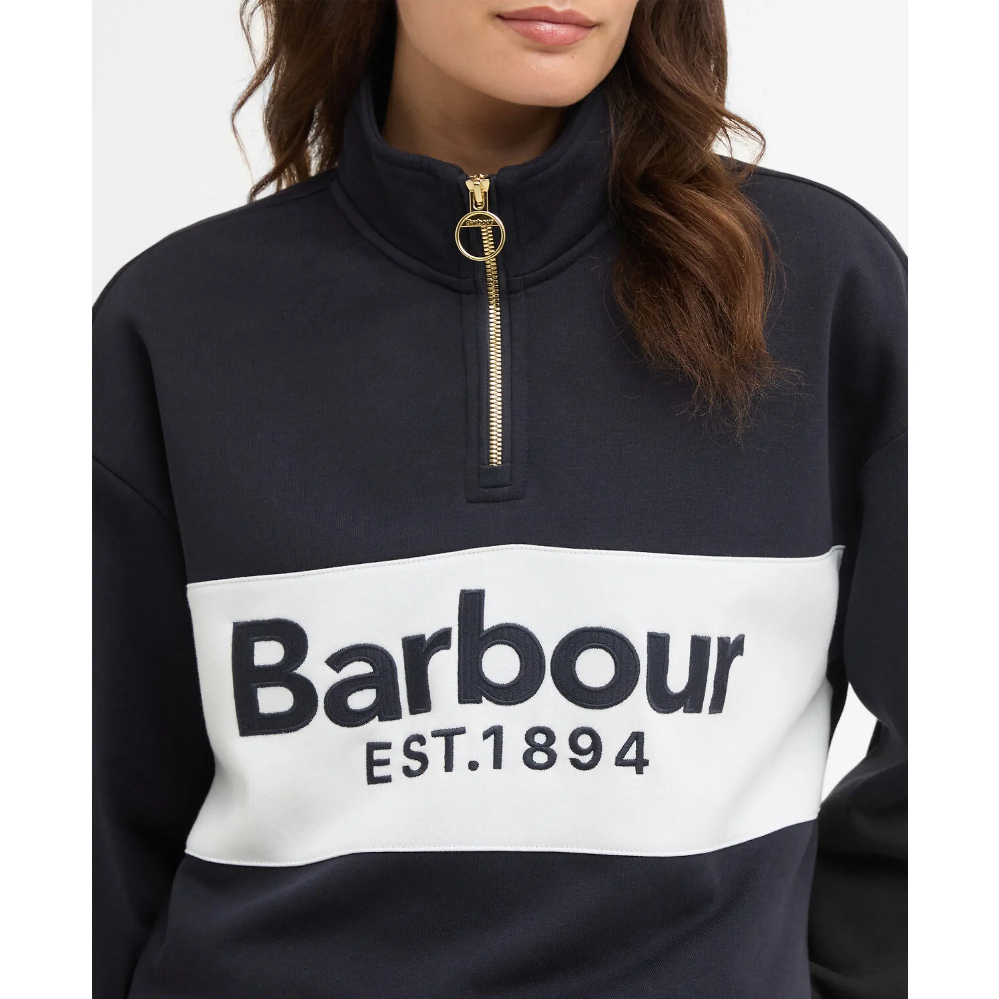 Product image 5 of 6 of Barbour Women's Zaria Quarter-Zip Jumper - Dark Navy