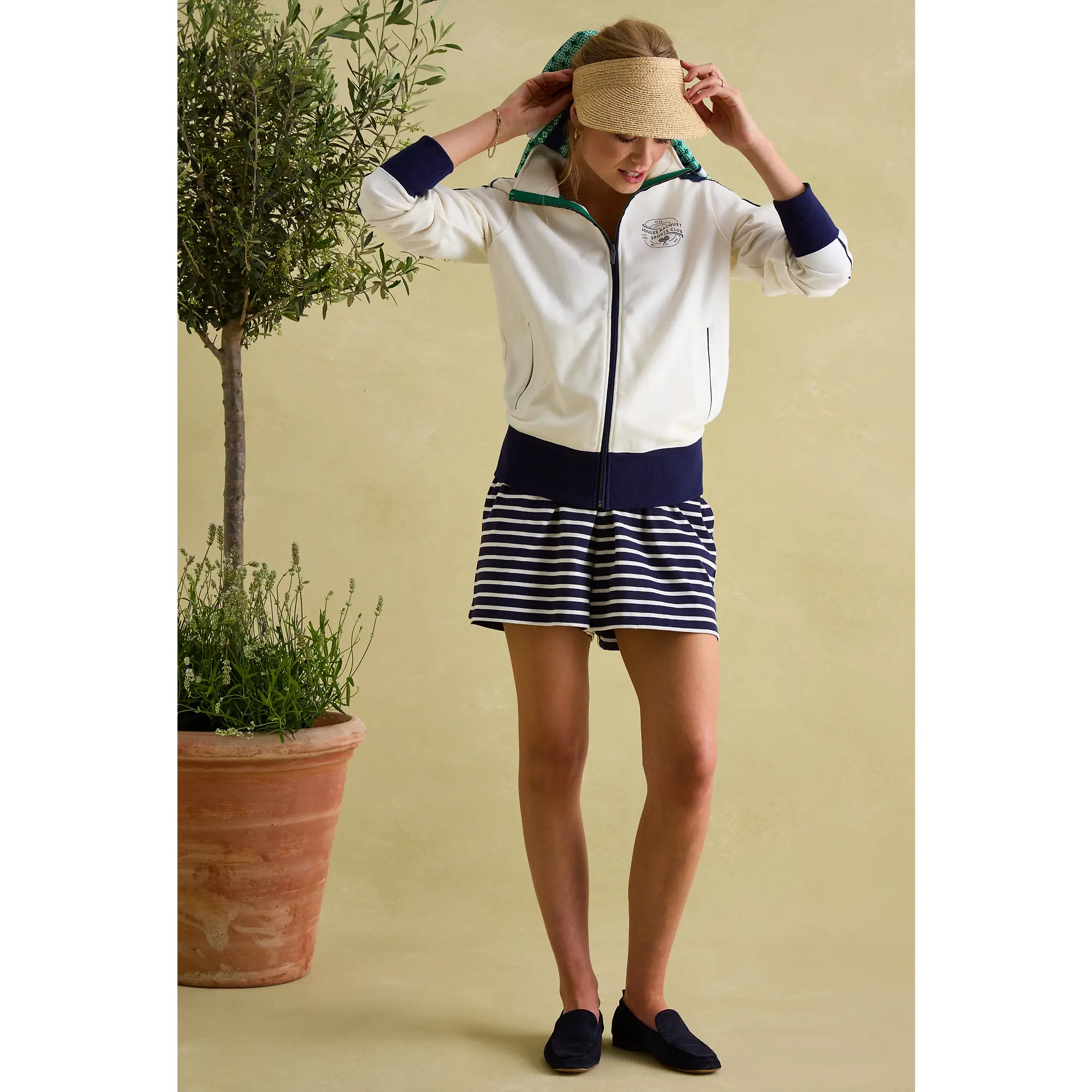 Product image 5 of 8 of Joules Women's Sunray Packable Adjustable Raffia Visor - Neutral
