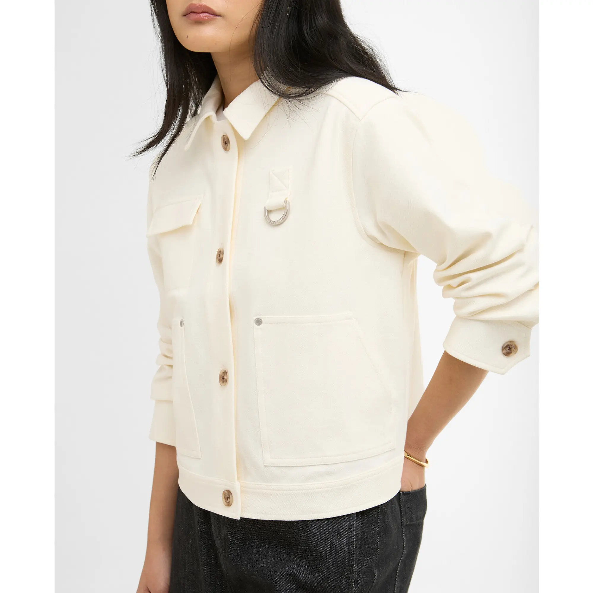 Product image 6 of 6 of Barbour Women's Kirby Overshirt - Ecru