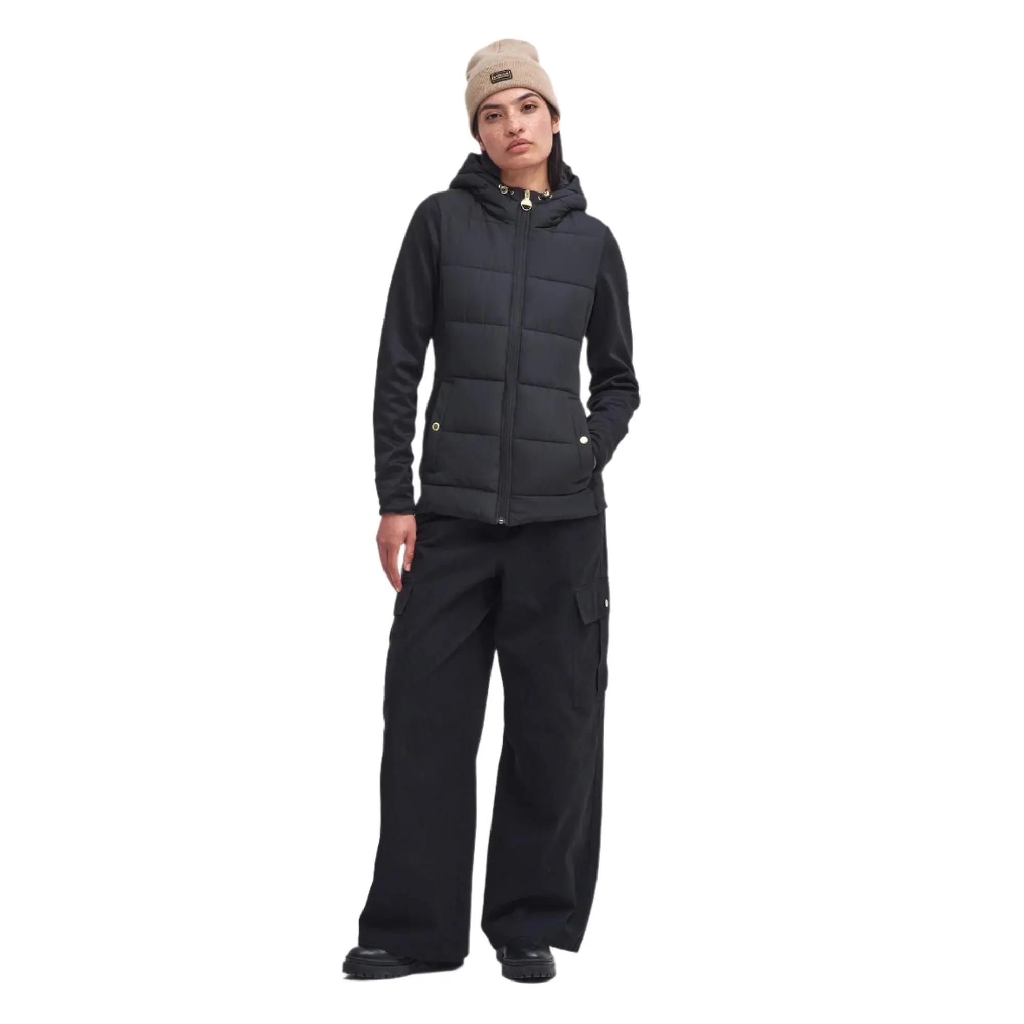Product image 5 of 9 of Barbour International Women's Bondar Quilted Sweatshirt - Black
