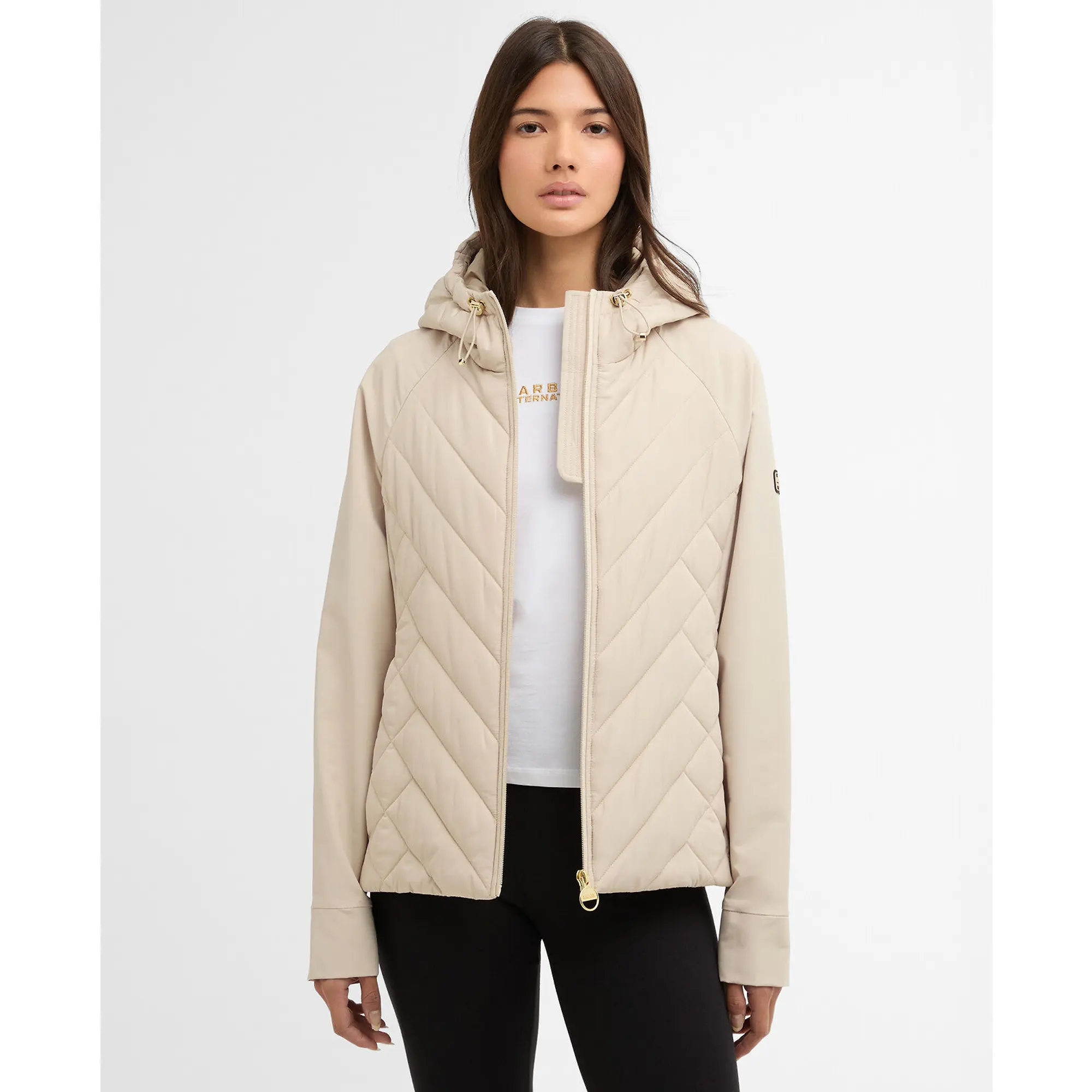 Product image 2 of 7 of Barbour International Women's Dakota Quilted Sweat Jacket - Cement