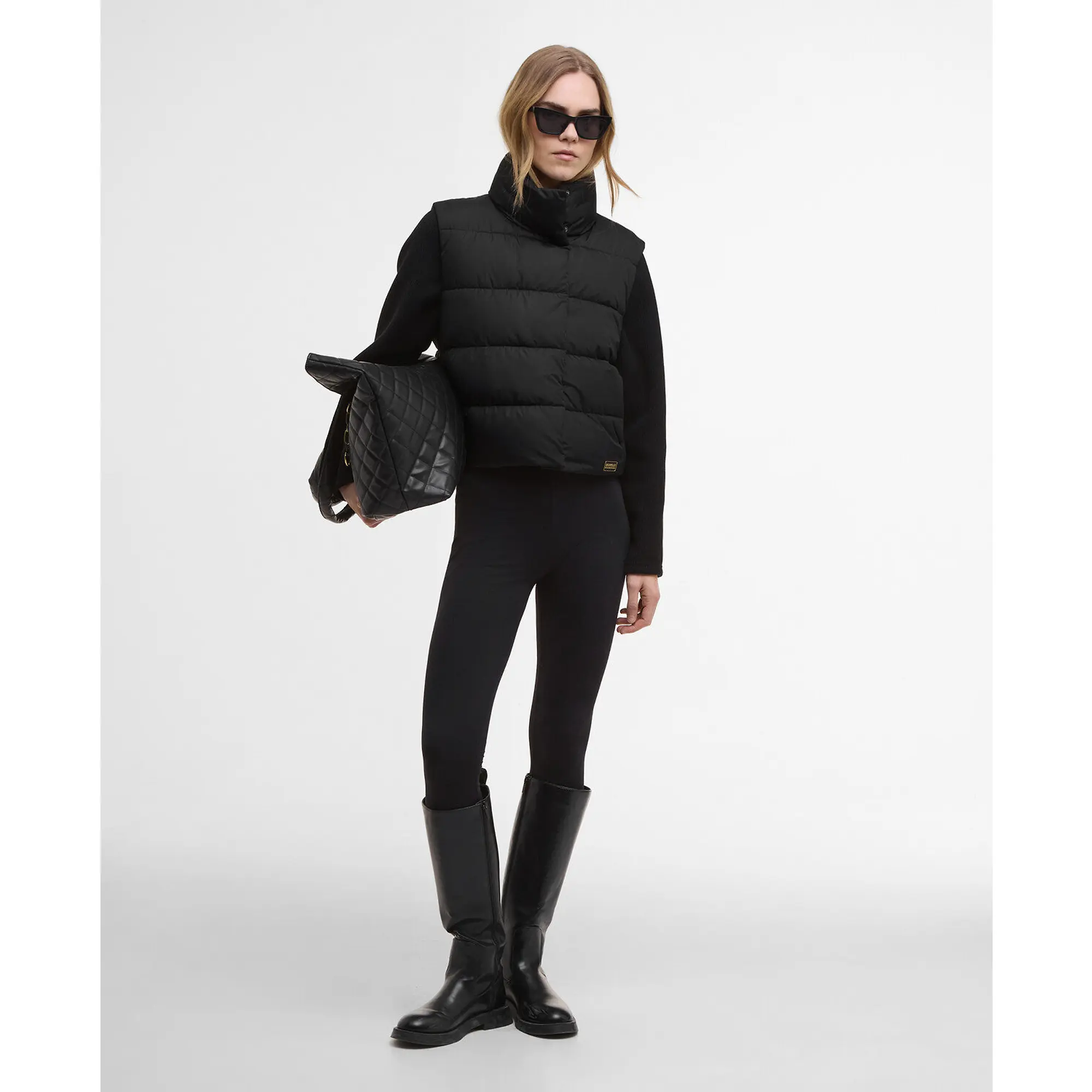 Product image 3 of 6 of Barbour International Women's San Telmo Quilted Sweatshirt - Black