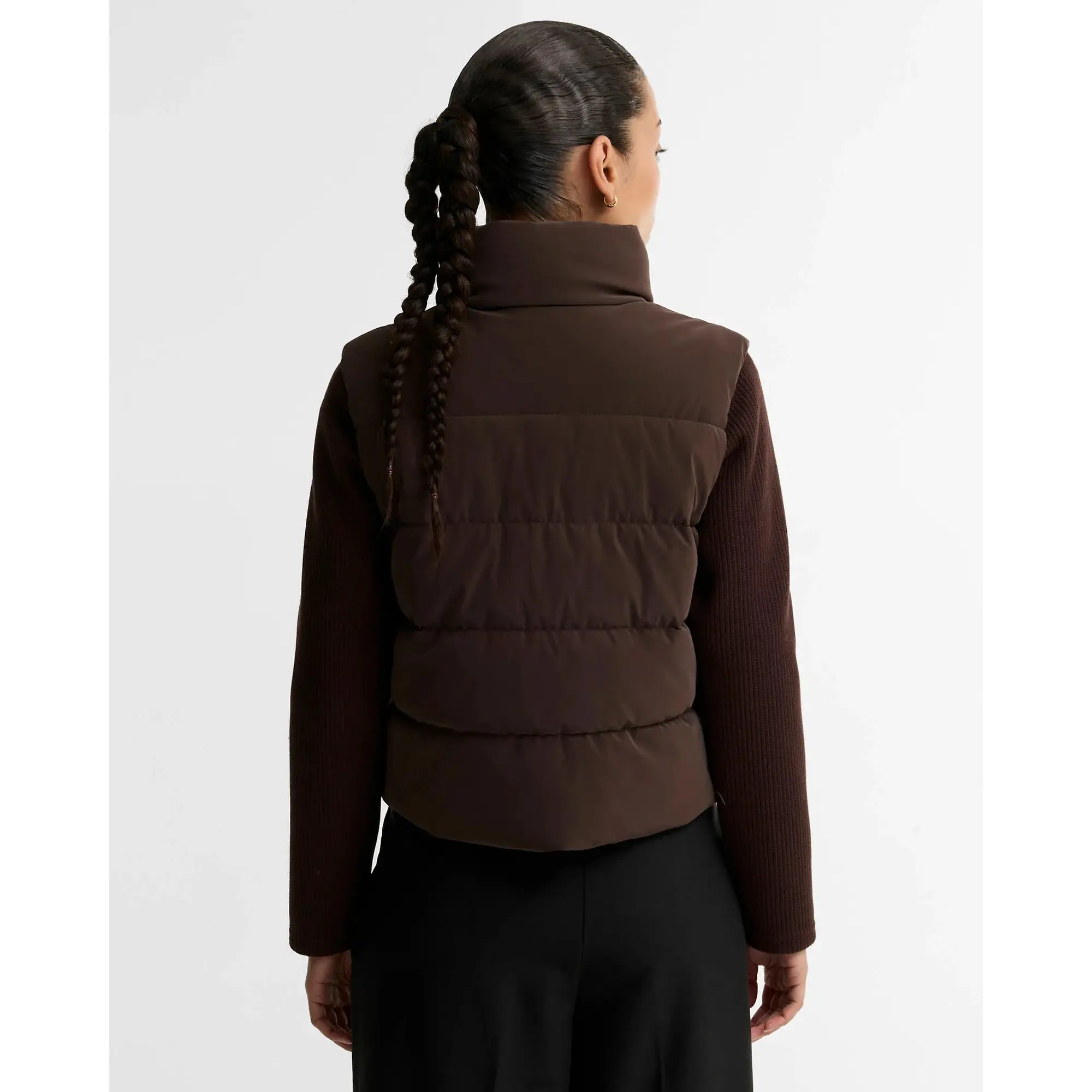 Product image 4 of 7 of Barbour International Women's Balaton Faux-Velvet Quilted Sweatshirt - Truffle