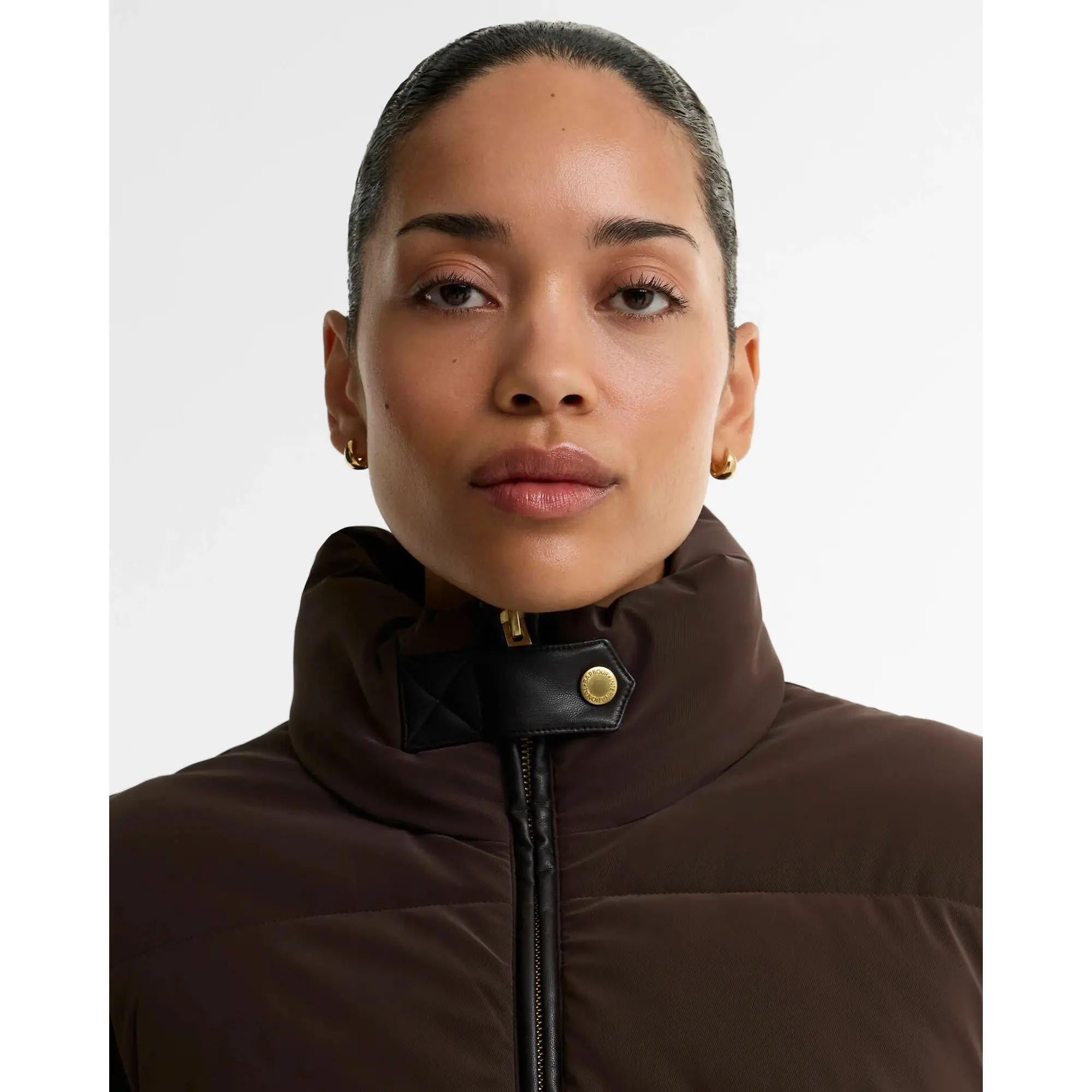 Product image 5 of 7 of Barbour International Women's Balaton Faux-Velvet Quilted Sweatshirt - Truffle
