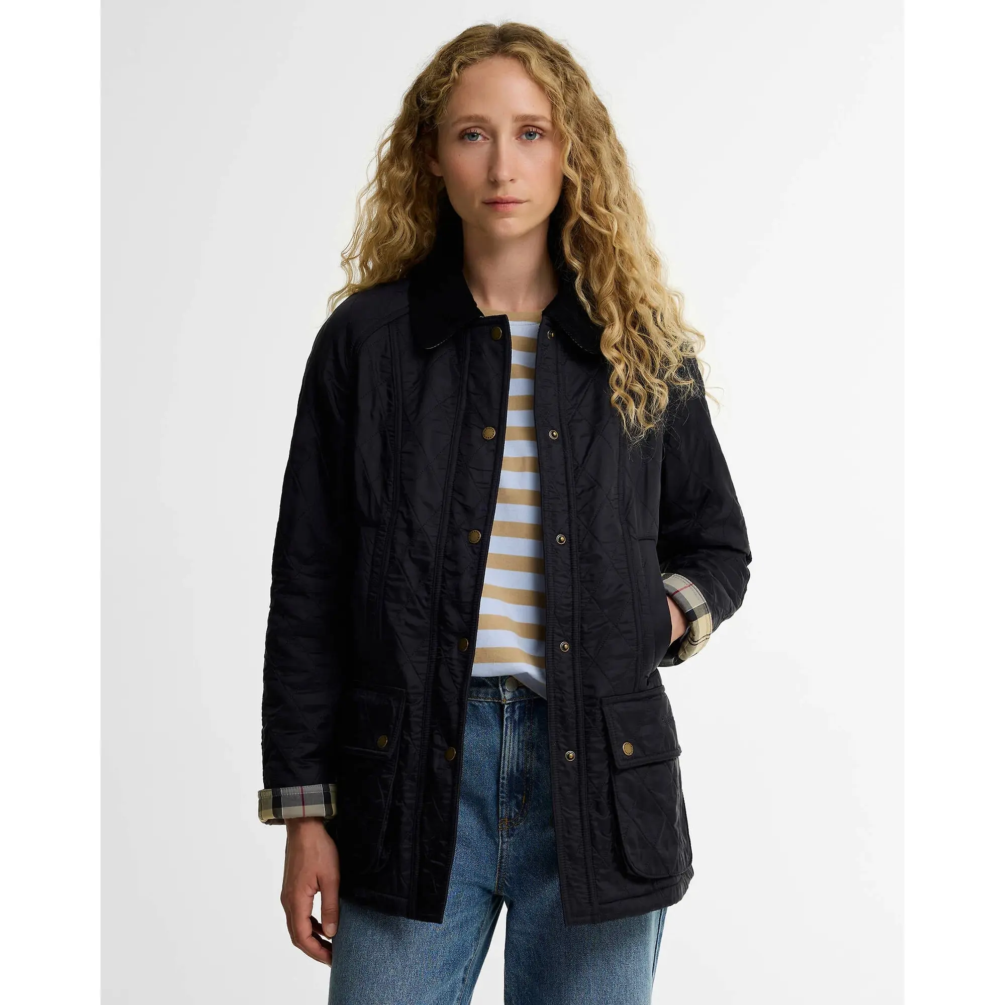 Product image 2 of 8 of Barbour Women's Beadnell Polarquilt Jacket - Navy / Navy