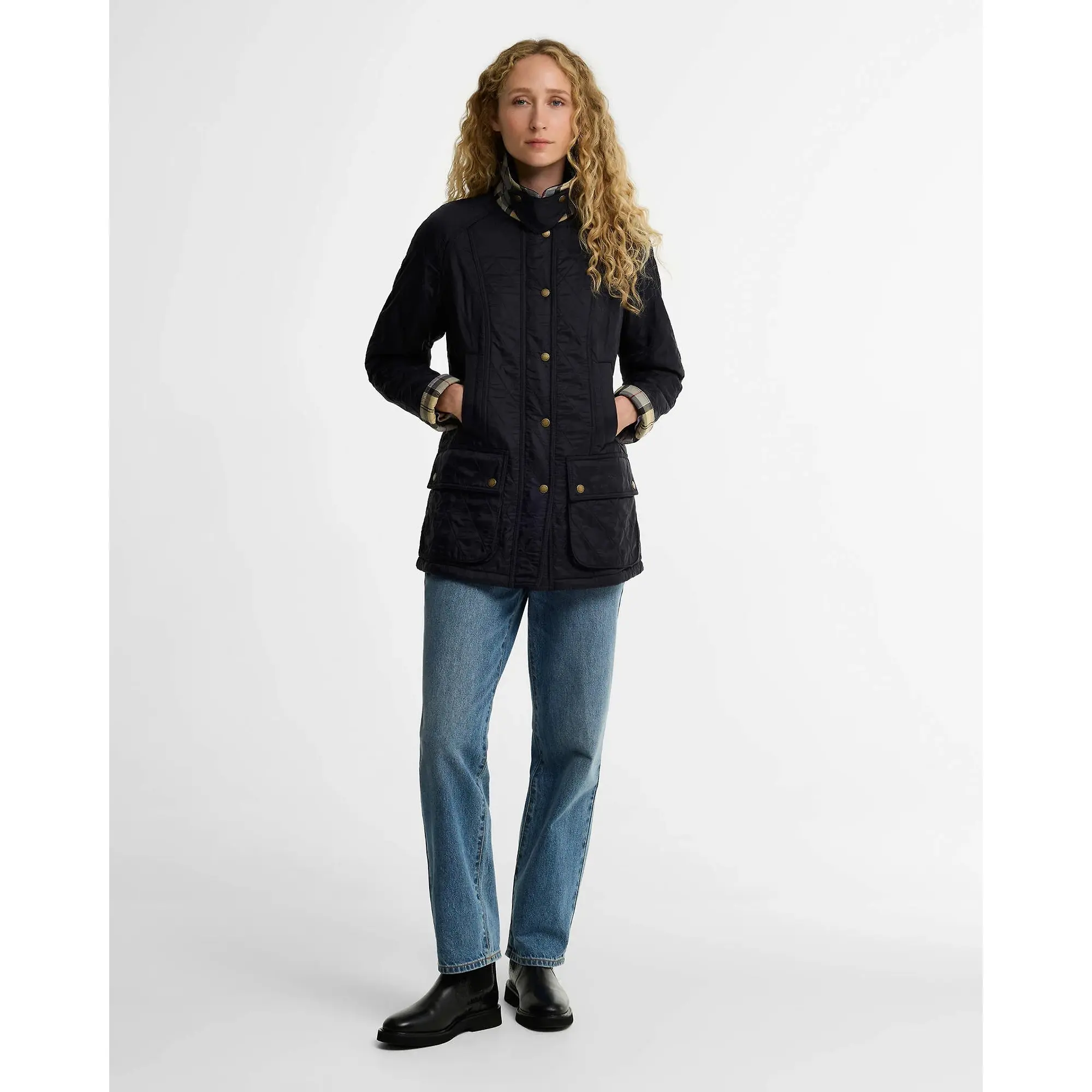 Product image 4 of 8 of Barbour Women's Beadnell Polarquilt Jacket - Navy / Navy