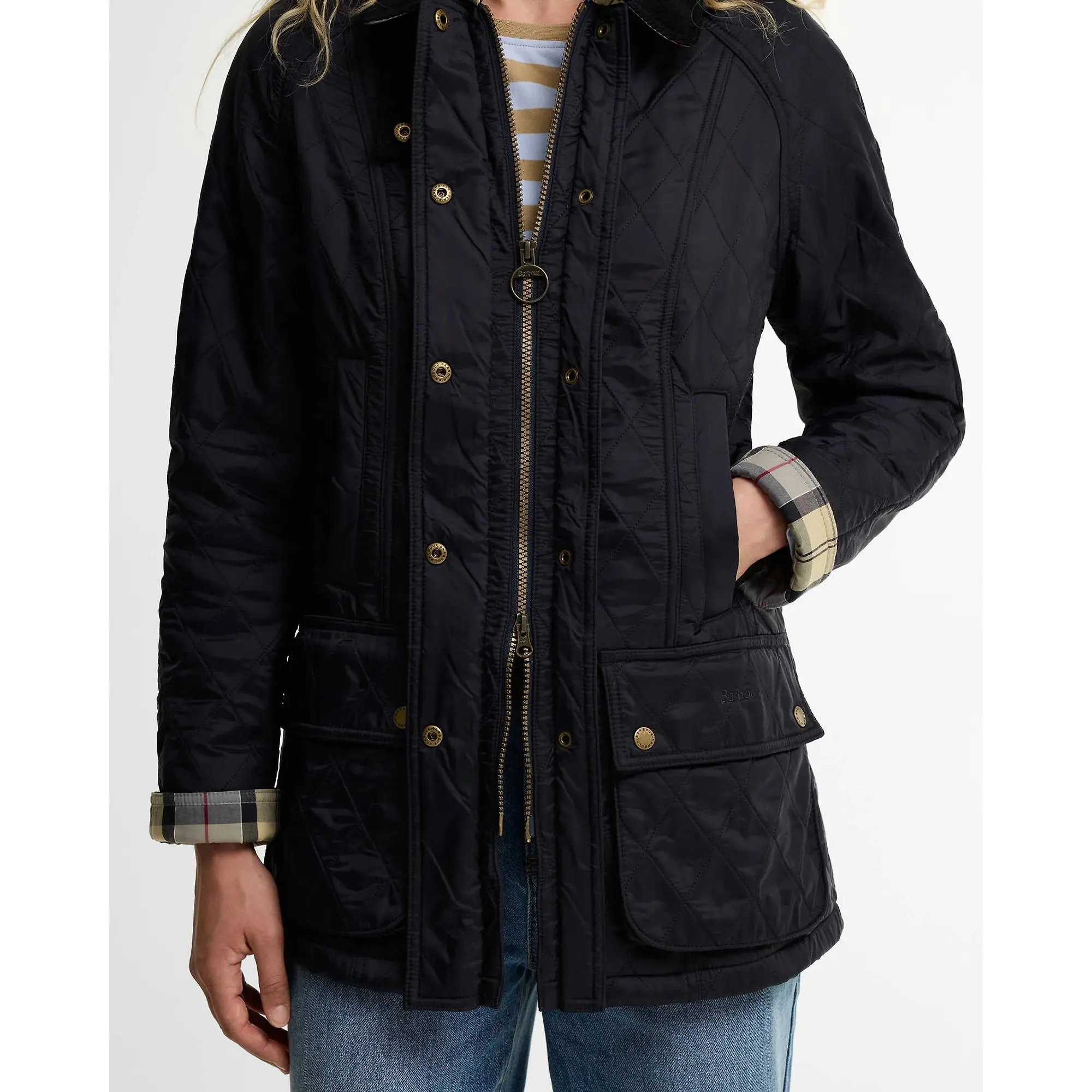 Product image 7 of 8 of Barbour Women's Beadnell Polarquilt Jacket - Navy / Navy